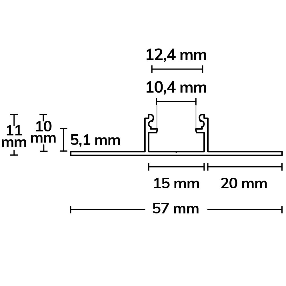 ISOLED LED Fliesen T-Profil, 250cm - 3