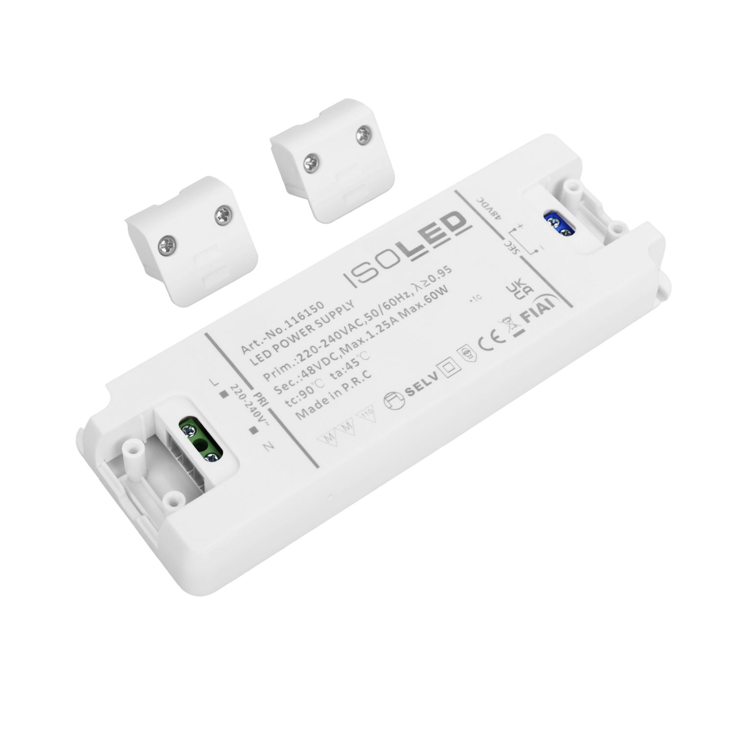 ISOLED LED Trafo 48V/DC, 0-60W, SELV, ultraflach - 4