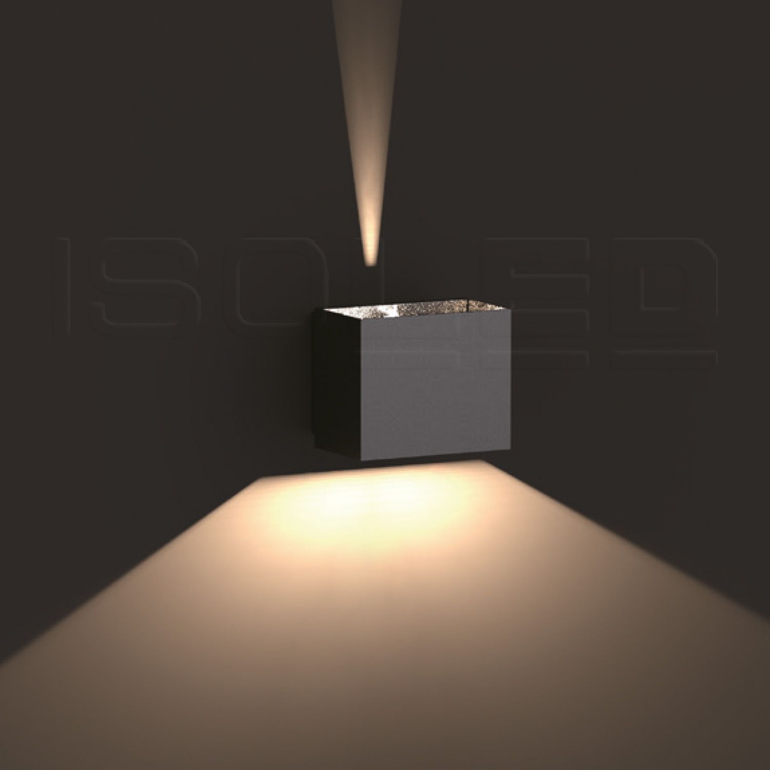ISOLED LED Wandleuchte Up&Down 2x5W, 15-120°, IP65, schwarz, warmweiß - 5
