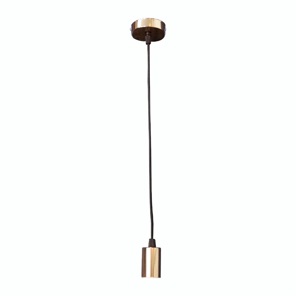 Emilum Schnurpendel mit Textilkabel, E27 Sockel Gold Emilum Schnurpendel mit Textilkabel, E27 Sockel Gold - 1