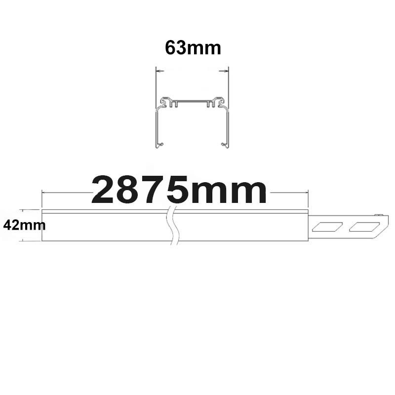 ISOLED FastFix LED Linearsystem Balkenaufnahme 3m, stromführend - 2