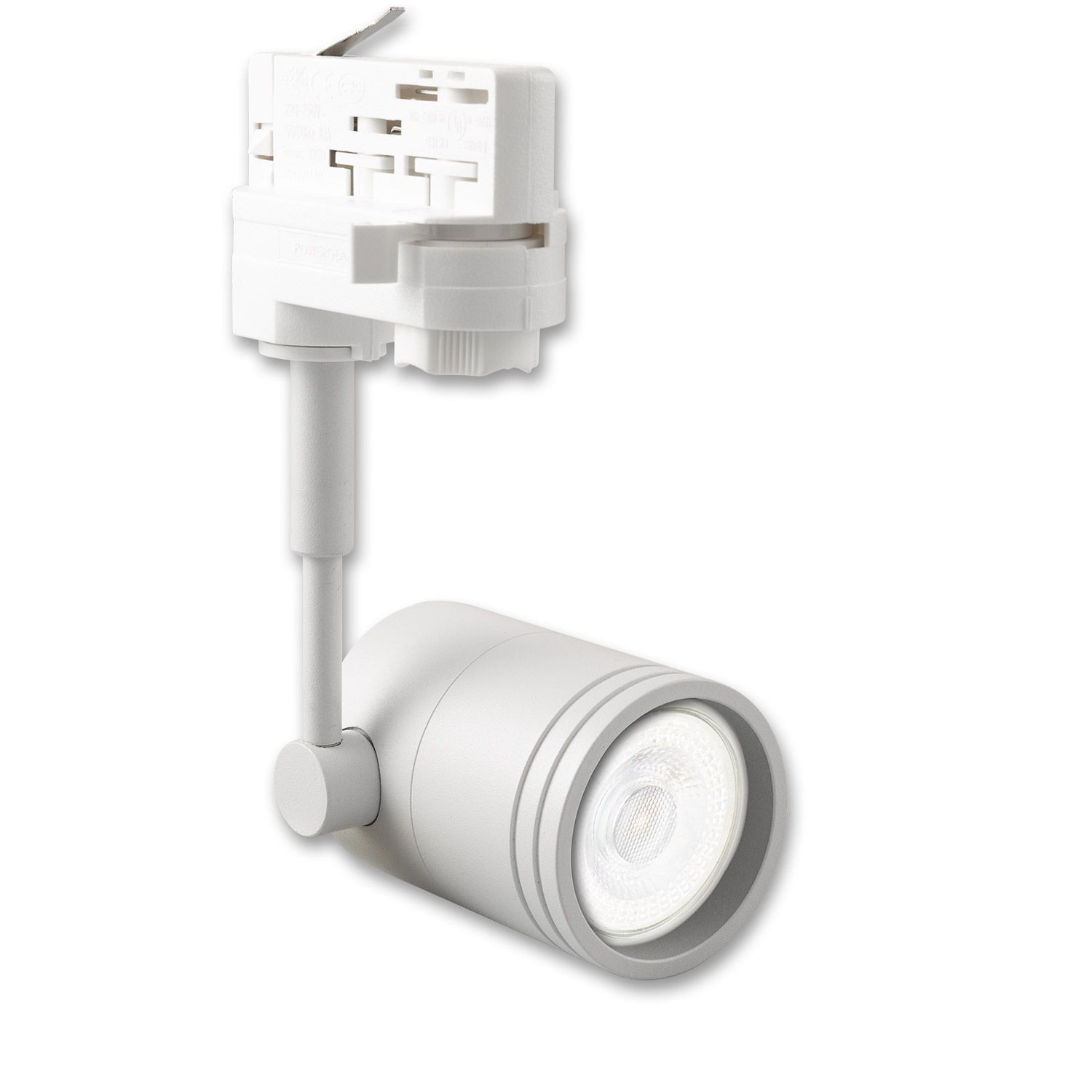 ISOLED 3-Phasen Schienen-Adapter für GU10-Spots, weiß - 3