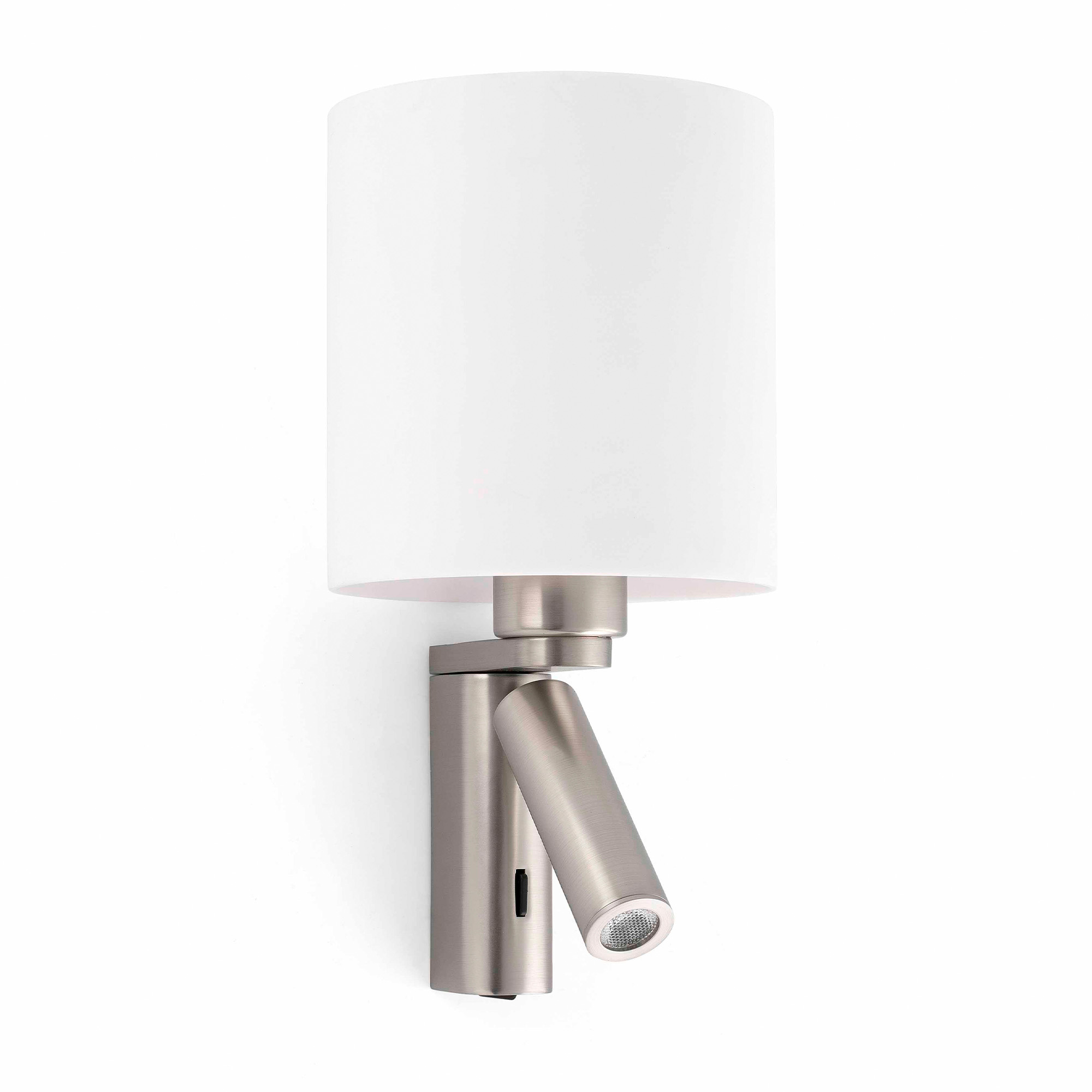 Faro ROB SHADE Wandleuchte matt nickel mit Leser Faro ROB SHADE Wandleuchte matt nickel mit Leser - Produktbild 1