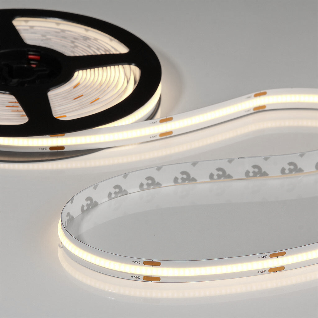 Emilum Flex COB-Stripe 24V, 8W, 3000K, CRI90, 320LED, IP20, 8mm - Produktbild 2