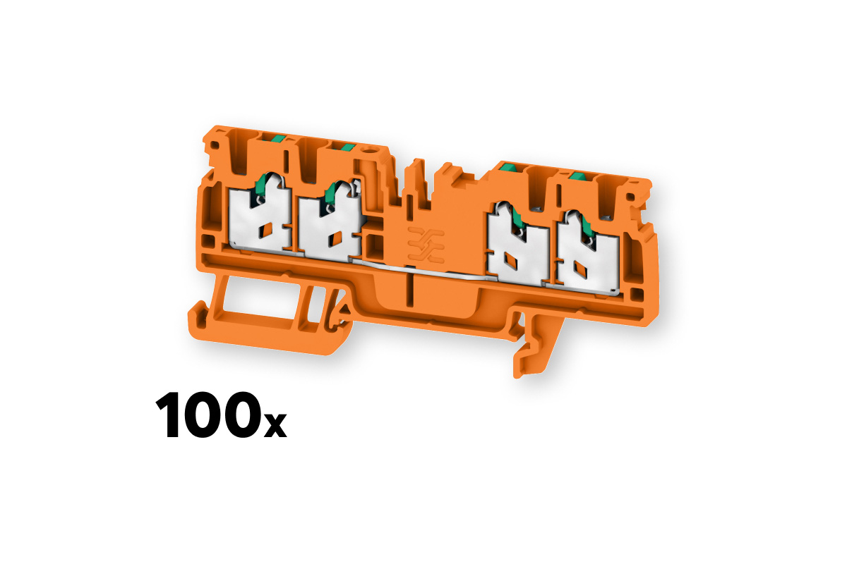 Weidmüller Durchgangs-Reihenklemme S4C 2.5 Orange (100 Stk.) Weidmüller Durchgangs-Reihenklemme S4C 2.5 Orange (100 Stk.) - 1