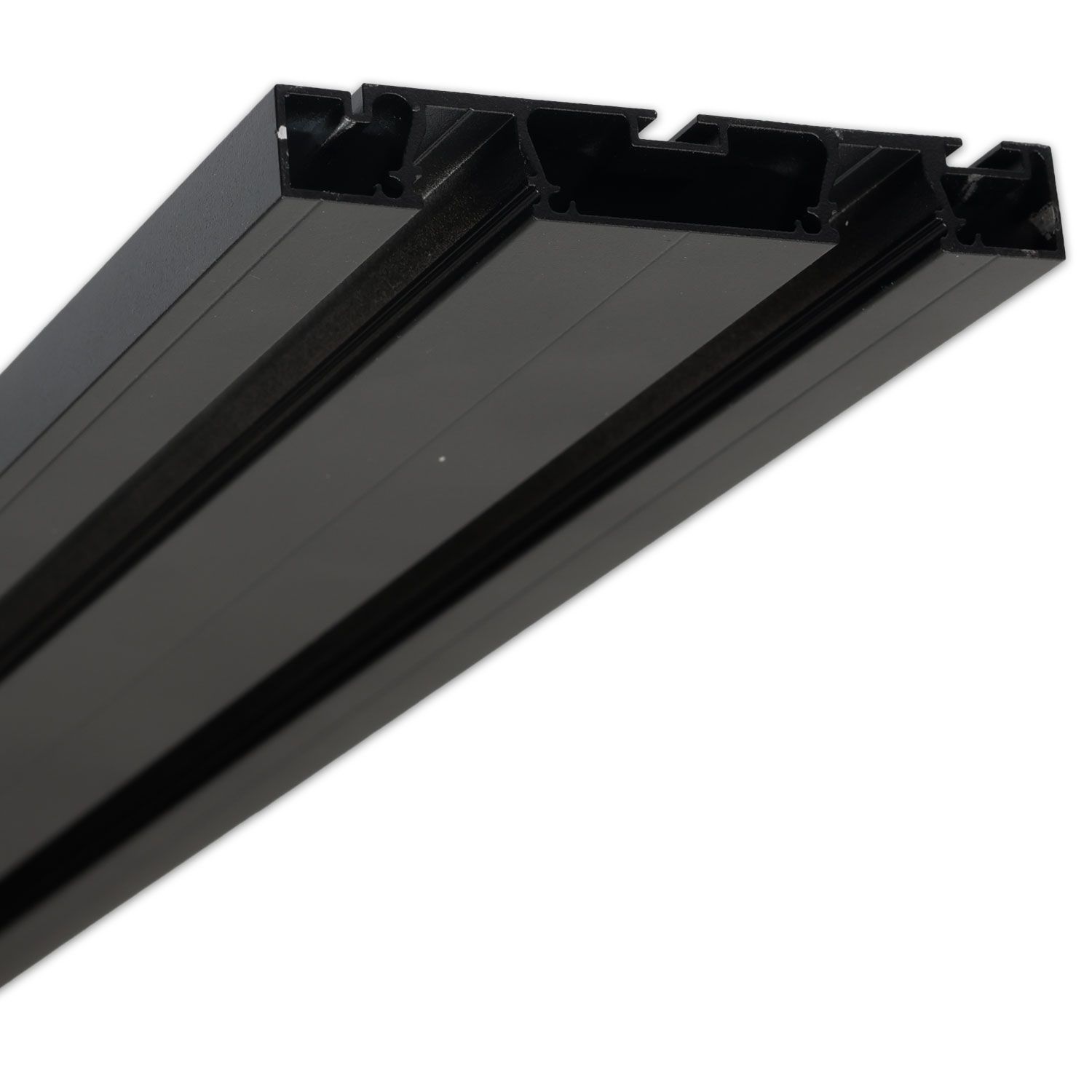 ISOLED Gardinenprofil Curtain10 DOUBLE, schwarz RAL9005, 200cm - 5