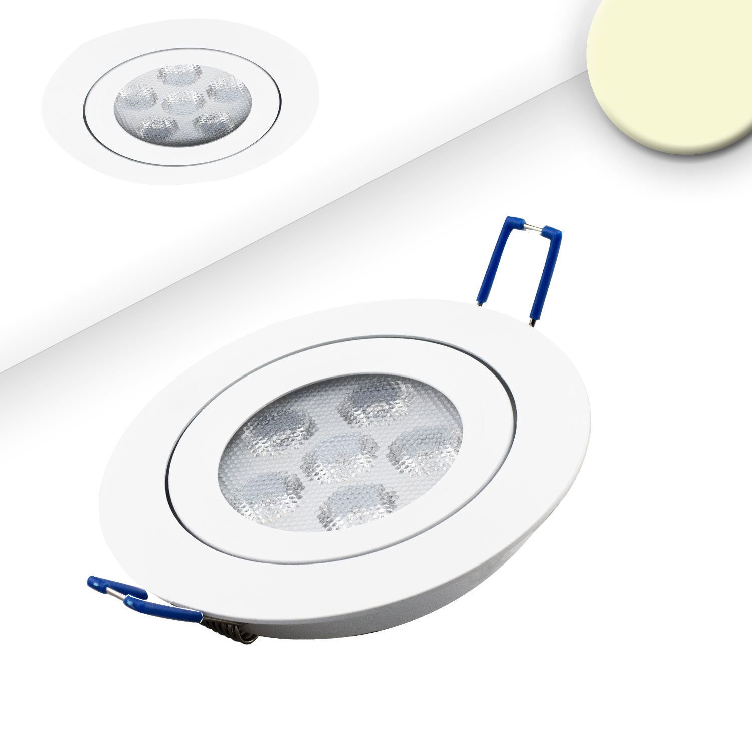 ISOLED LED Einbaustrahler, weiß, 15W, 72°, rund, warmweiß, dimmbar ISOLED LED Einbaustrahler, weiß, 15W, 72°, rund, warmweiß, dimmbar - 1