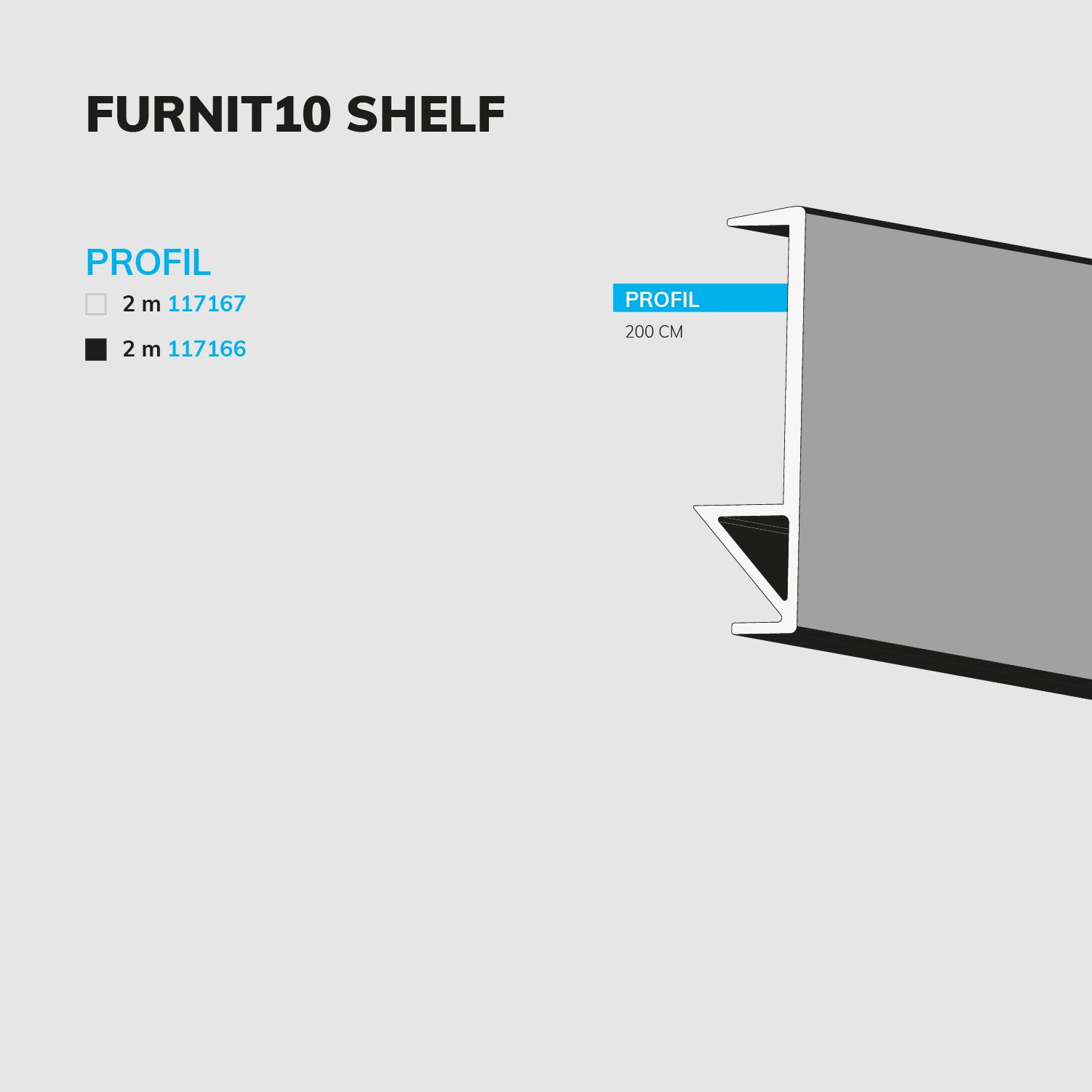 ISOLED LED Regalkantenprofil FURNIT10 SHELF, 19mm, Aluminium, weiß, RAL9010 - 7