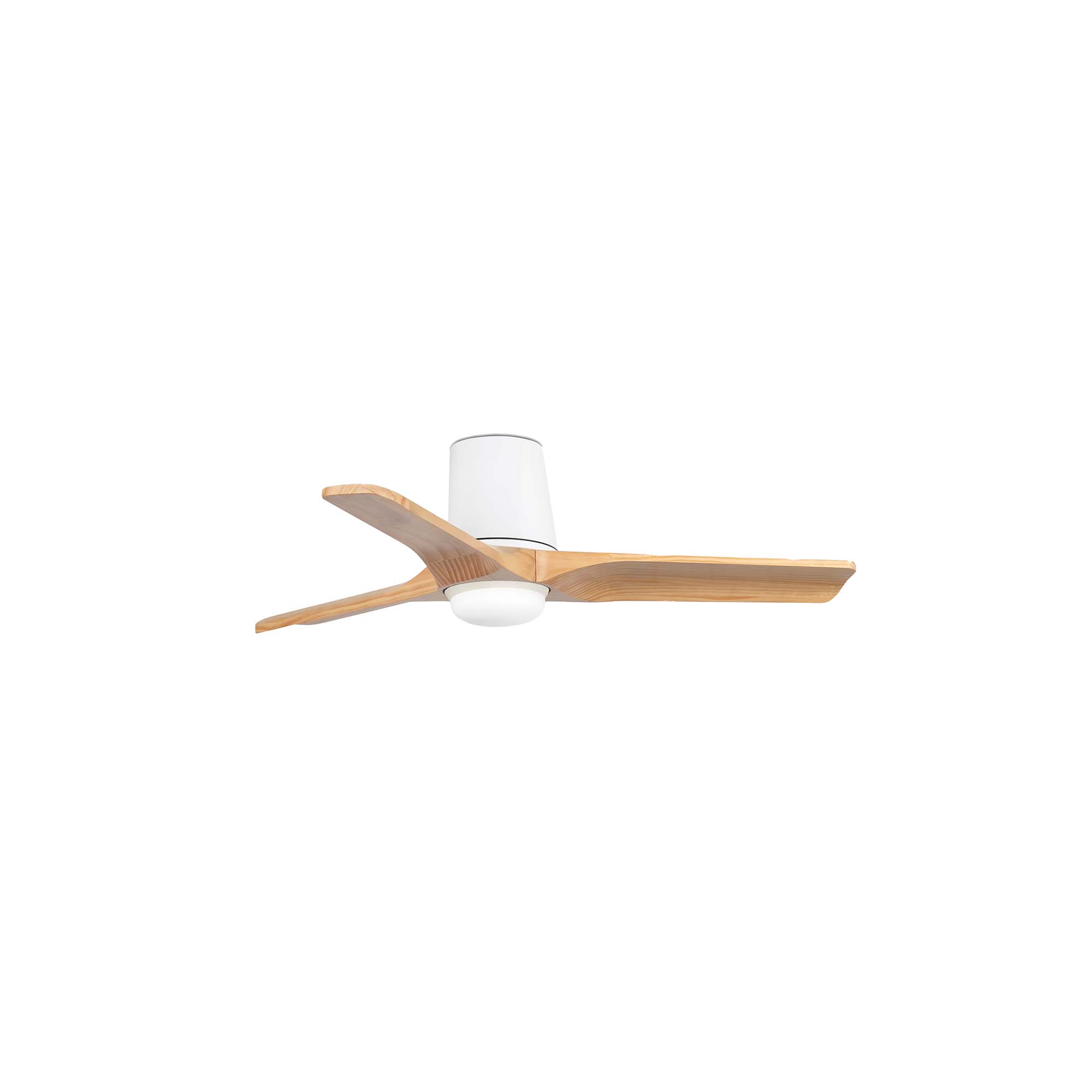 Faro HEYWOOD TUB LED S-Gleichstrom-Ventilator weiß/Kiefer 10W SWT - Produktbild 1