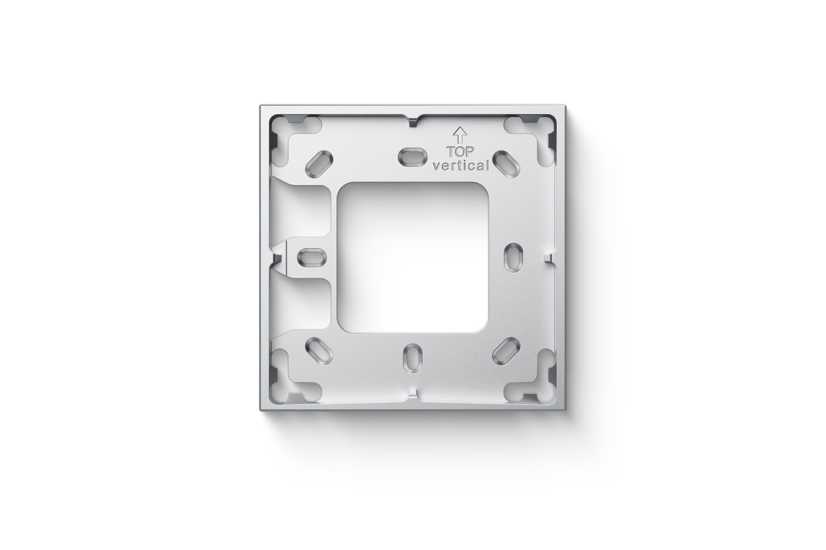 Loxone Montagerahmen 1-fach Silber Loxone Montagerahmen 1-fach Silber - 1