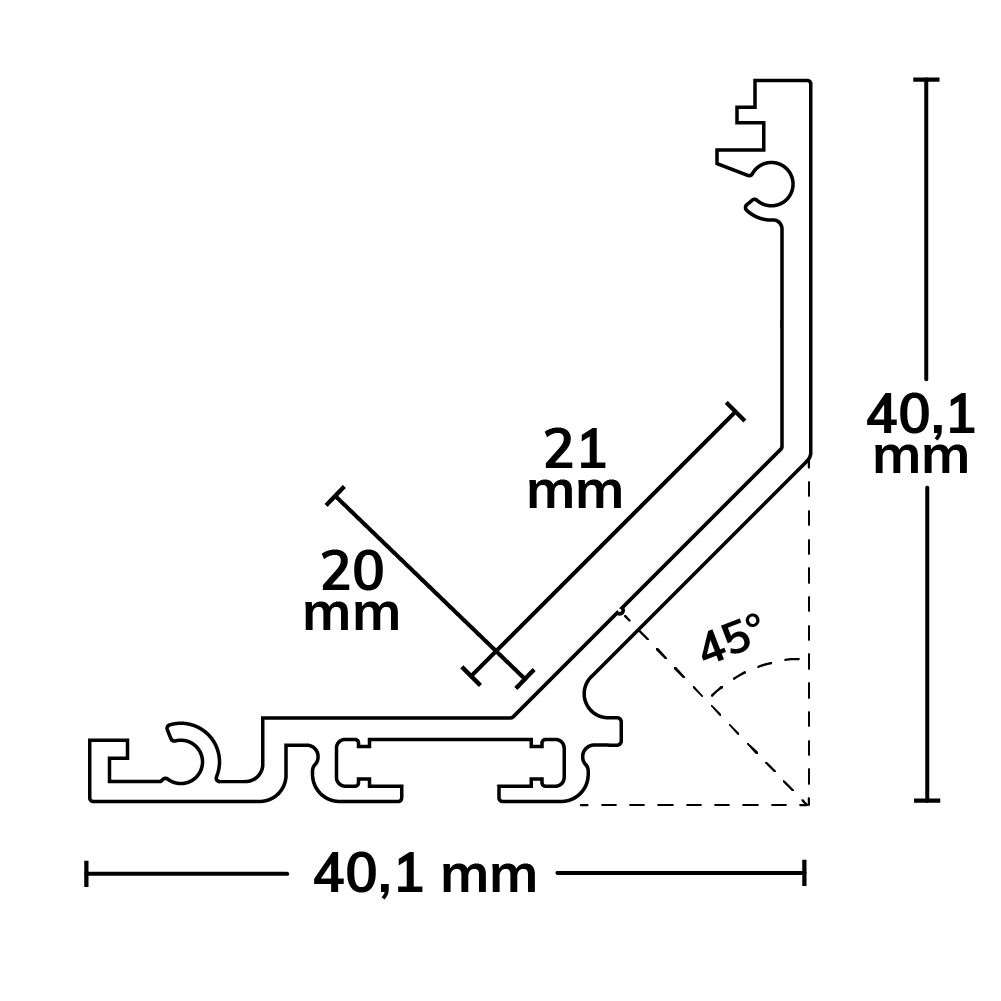 ISOLED LED Eckprofil CORNER20 V3, Aluminium eloxiert, 200cm - 3
