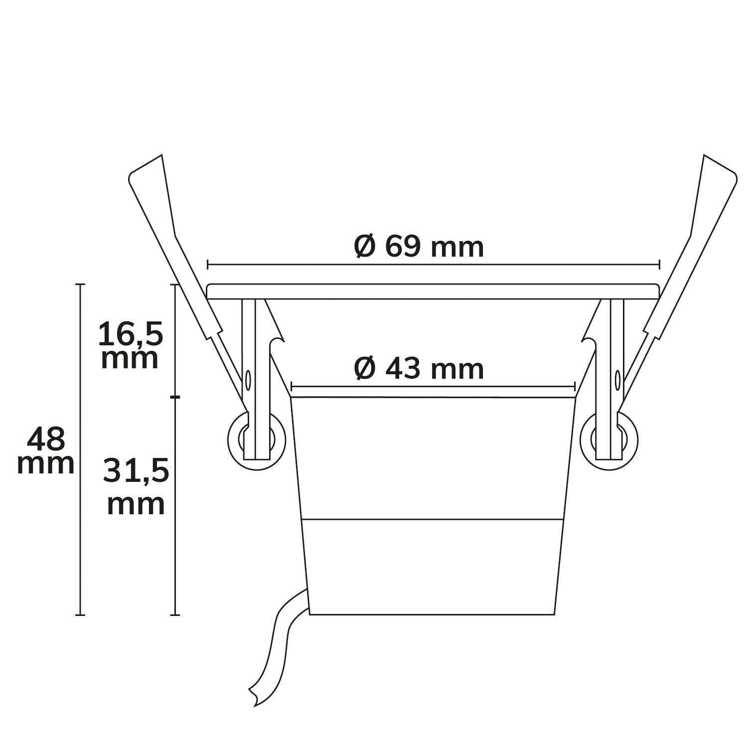 ISOLED LED Einbaustrahler BACK60, gold, rund, 5W, CRI90, 3000K, rückversetzt, UGR
