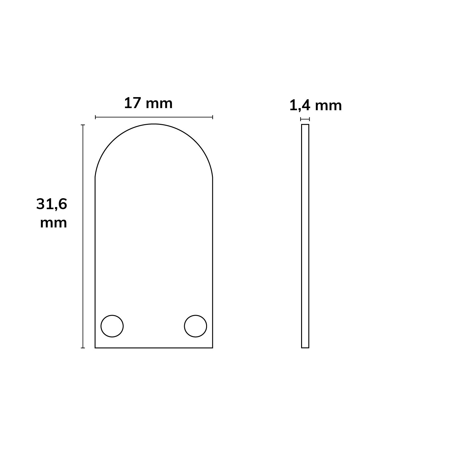 ISOLED Endkappe EC15 Alu für SURF12 BORDERLESS mit TUNNEL, 2 STK, inkl. Schraube - 2