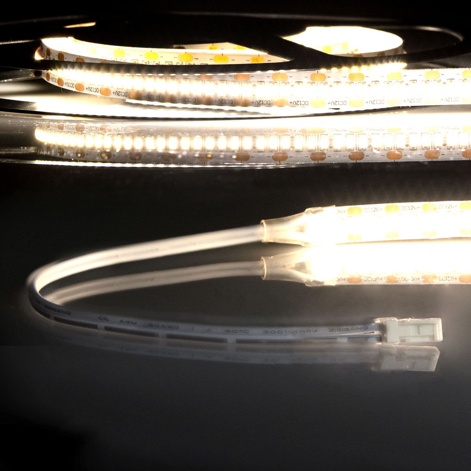 ISOLED LED CRI930 MiniAMP Flexband, 12V DC, 12W, IP20, 3000K, 250cm, beids. 30cm Kabel + maleAMP, 300 LED/m - 4