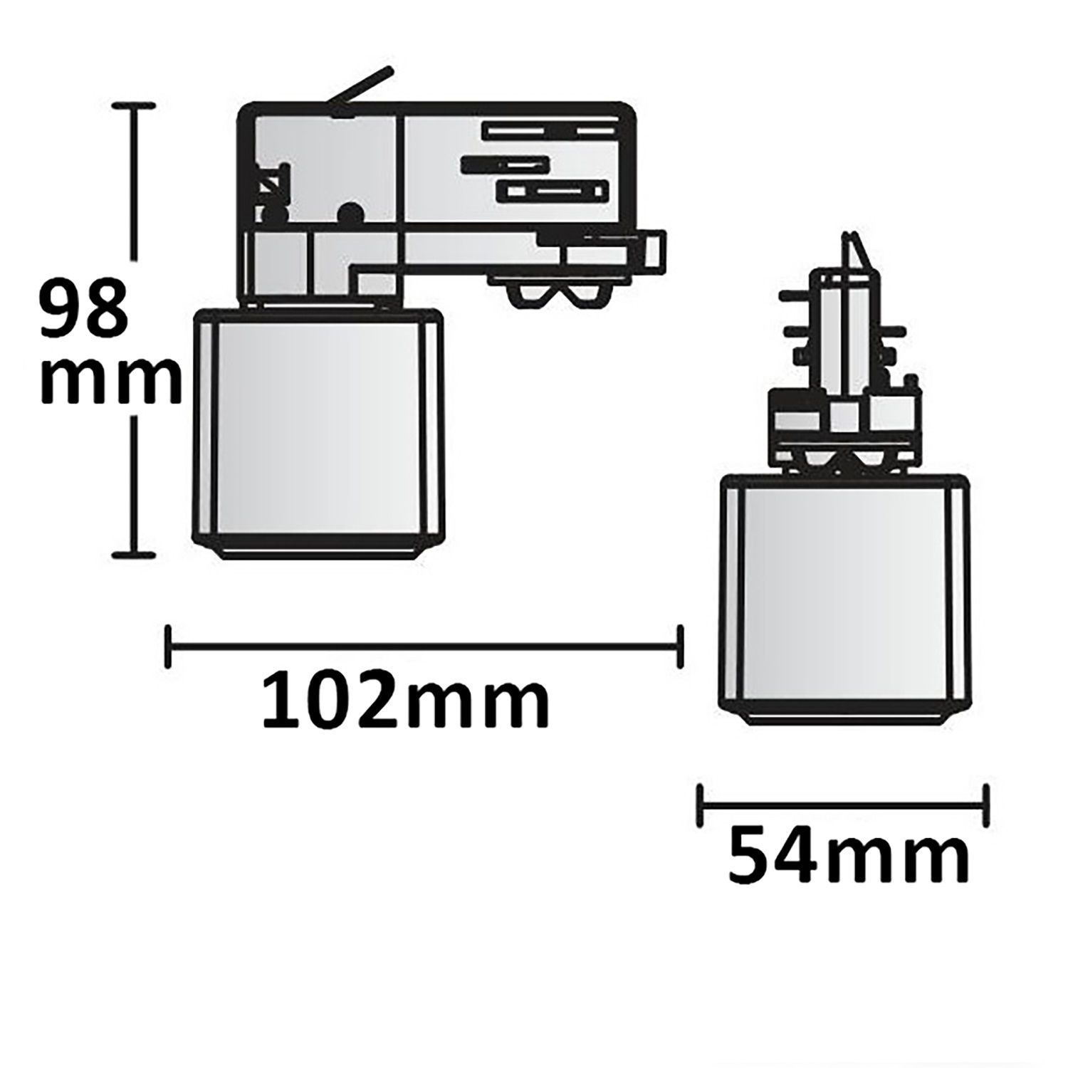 ISOLED 3-Phasen Adapter mit Schutzkontaktstecker, schwarz, inkl. 6A Sicherung - 3