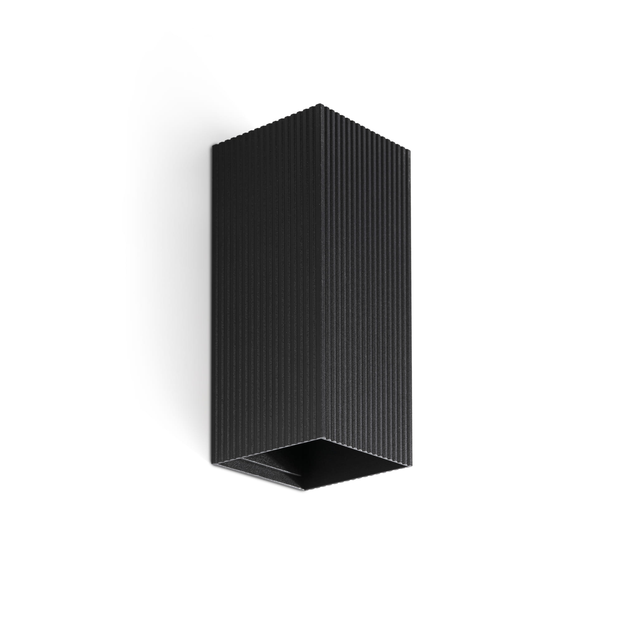 Faro LUNE 2L Quadratische Wandleuchte schwarz geriffelt Faro LUNE 2L Quadratische Wandleuchte schwarz geriffelt - Produktbild 1