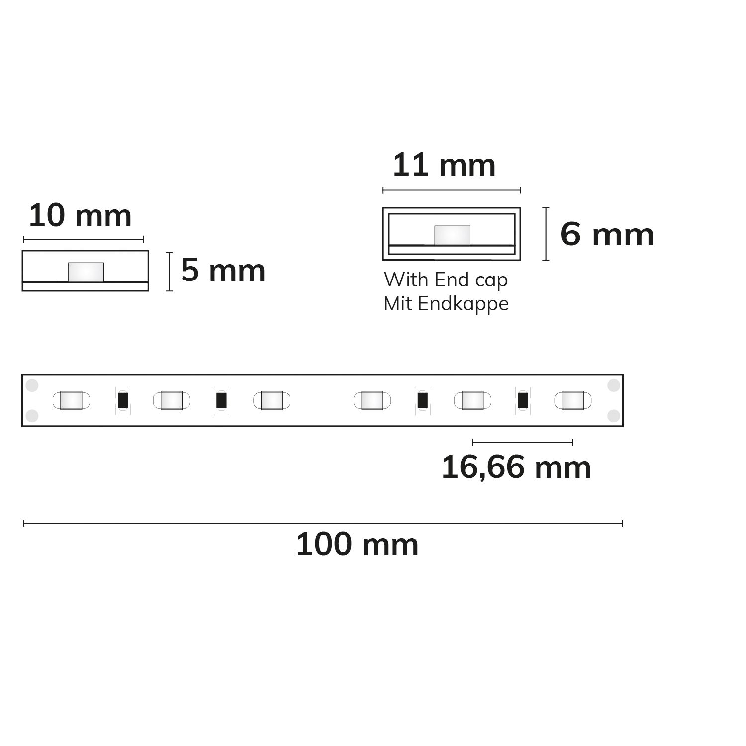 ISOLED LED AQUA827 Flexband, 24V DC, 4,8W, IP68, 2700K, 5m Rolle, 60 LED/m - 4