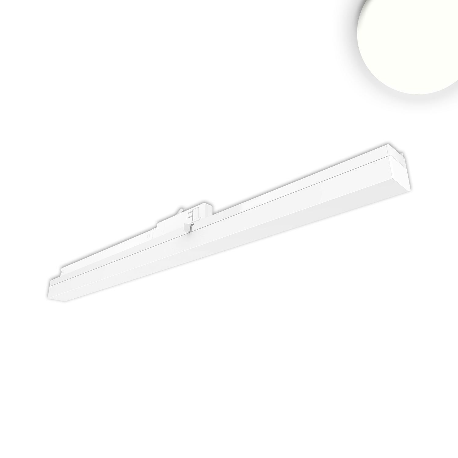 ISOLED 3-Phasen Linearleuchte 600mm, 20W, 110°, weiß matt, ColorSwitch 3000|3500|4000K - 1