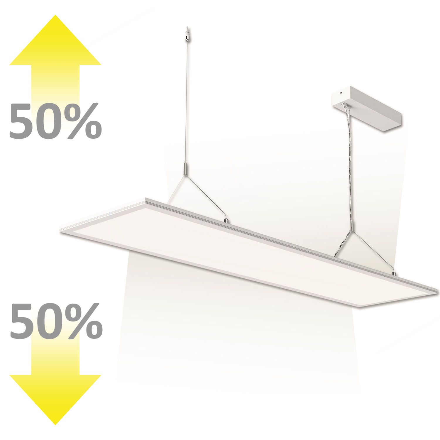ISOLED LED Office Hängeleuchte Up&Down, 20W+20W, 30x120cm, weiß, UGR
