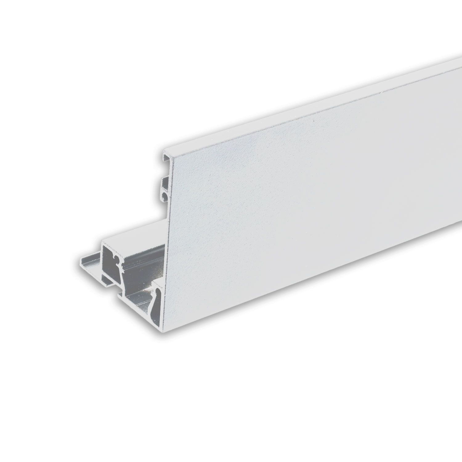 ISOLED Karniesen-Blende VISOR mit Lichtlinienoption für Gardinenprofil Curtain, weiß RAL 9010 - 1