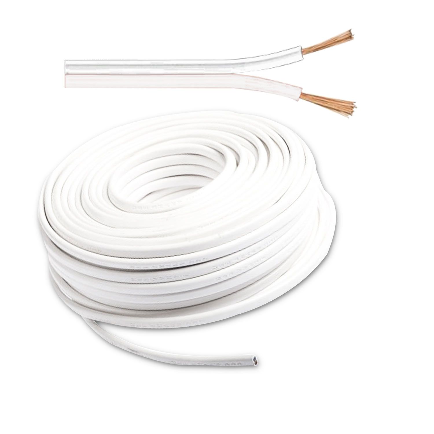 ISOLED Kabel 25m Rolle 2-polig 0,75mm² H03VH-H YZWL, weiß/weiß, AWG 18 - 1
