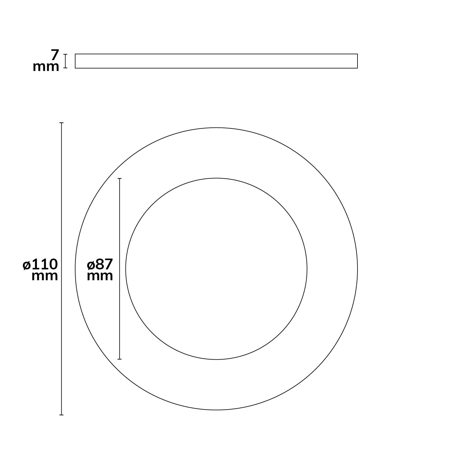 ISOLED Cover Aluminium rund chrom matt für Sys-90 - 4