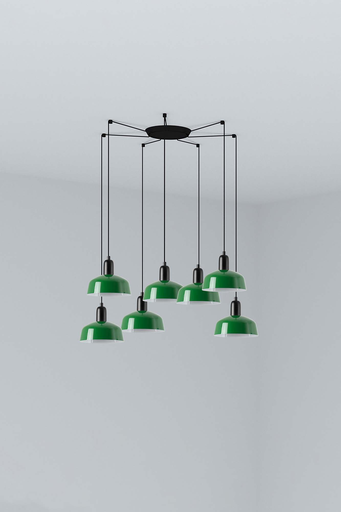 Faro TATAWIN S Metall 7L Pendelleuchte grün Faro TATAWIN S Metall 7L Pendelleuchte grün - 1