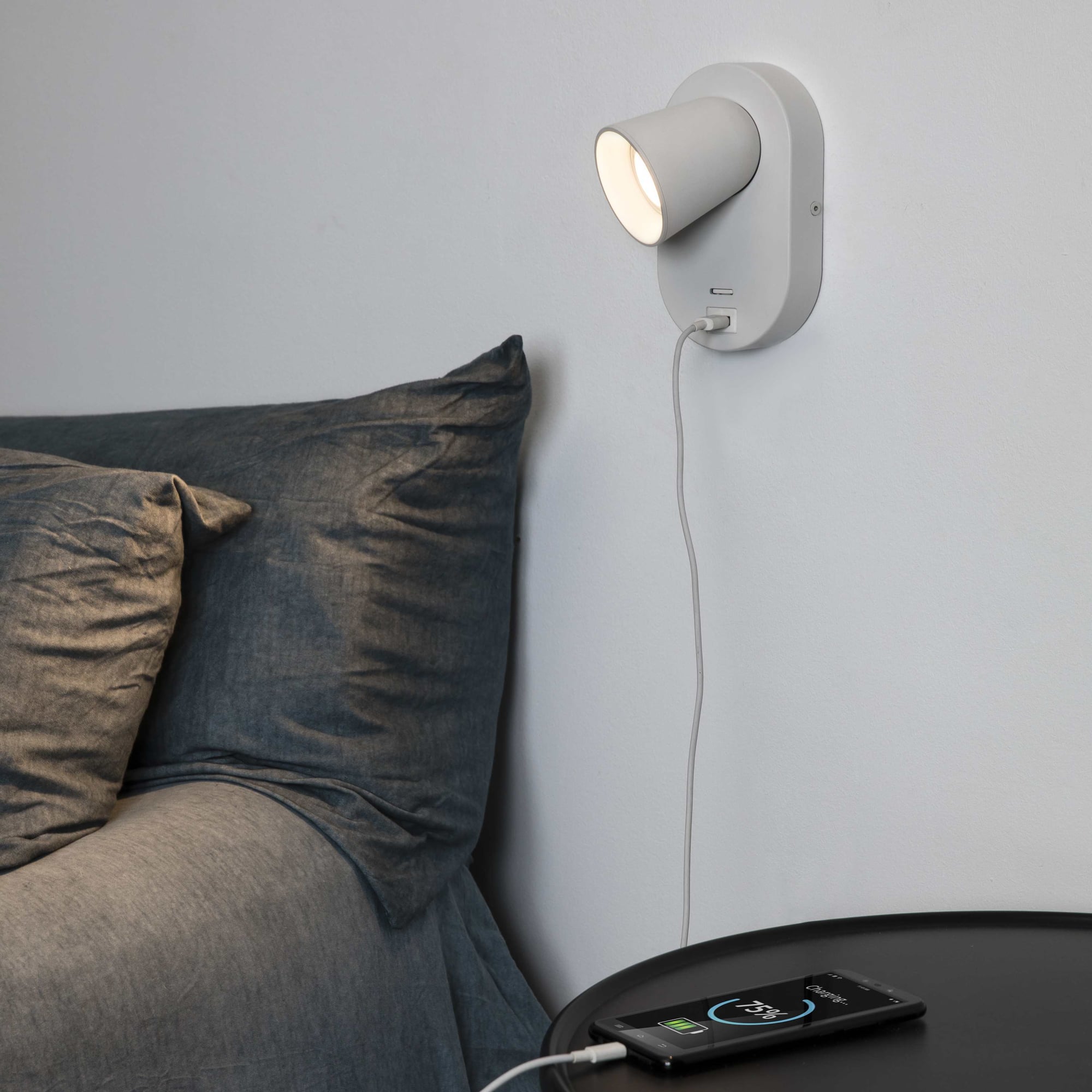Faro CORB USB A Wandleuchte weiß - Produktbild 3