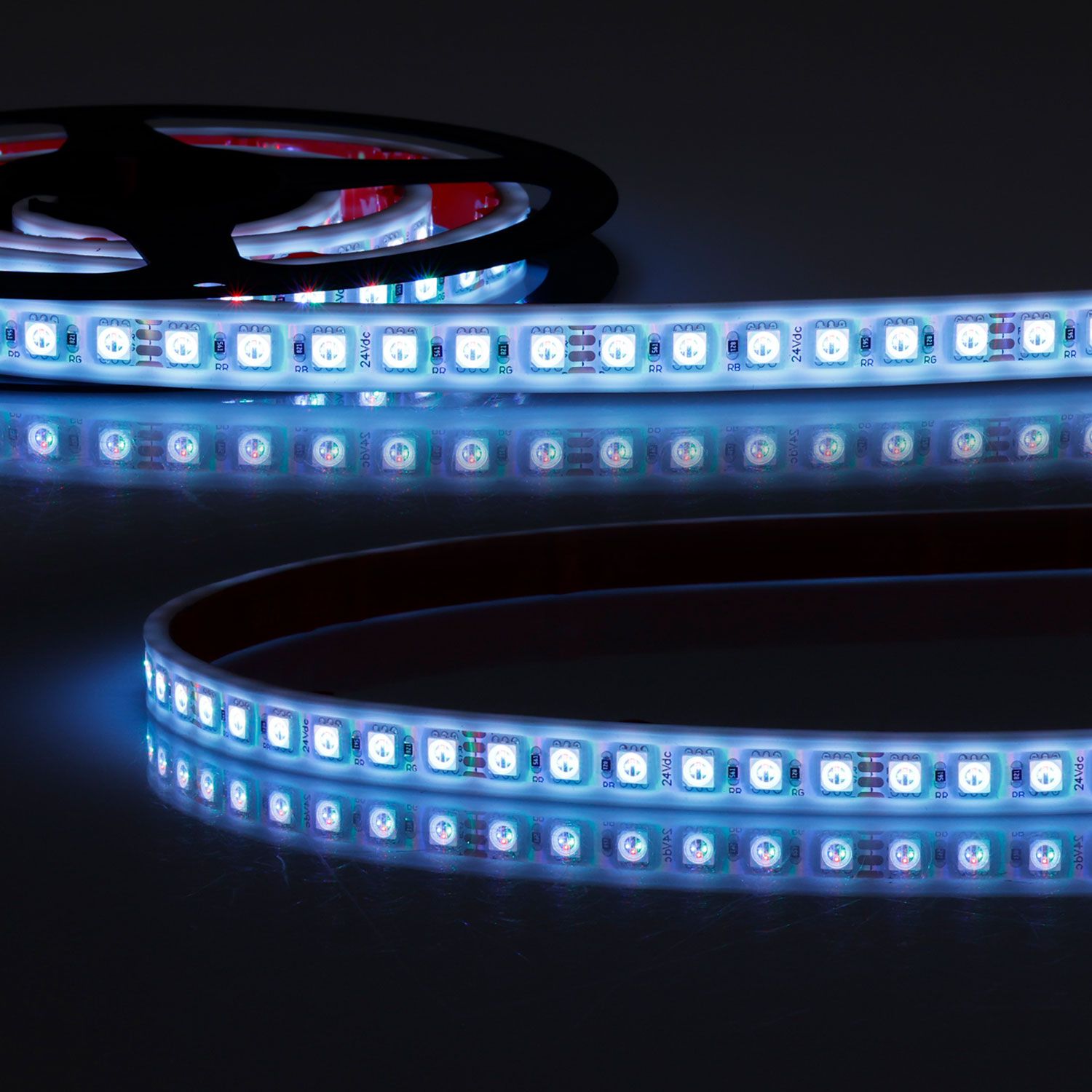 ISOLED LED AQUA RGB Linear Flexband, 24V DC, 14,4W, IP68, 5m Rolle, 120LED/m - 1