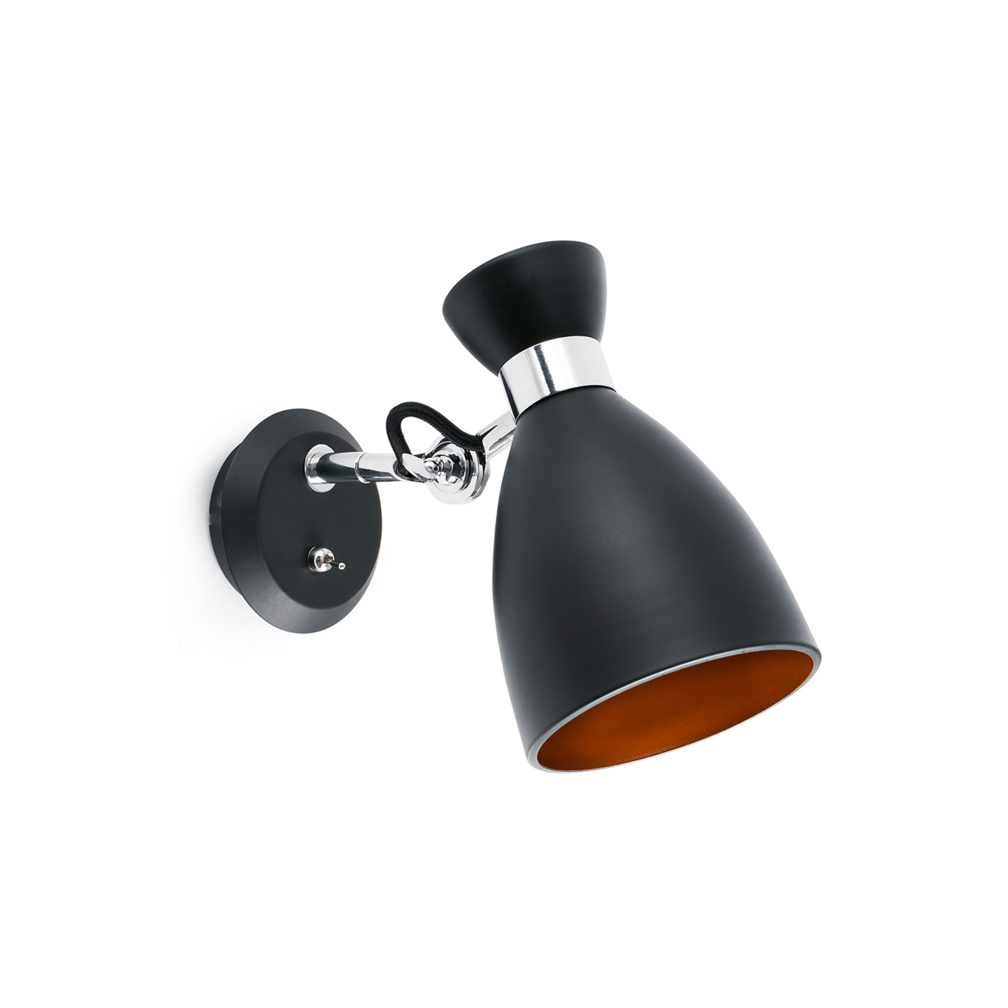 Faro RETRO Wandleuchte schwarz und kupfer Faro RETRO Wandleuchte schwarz und kupfer - Produktbild 1