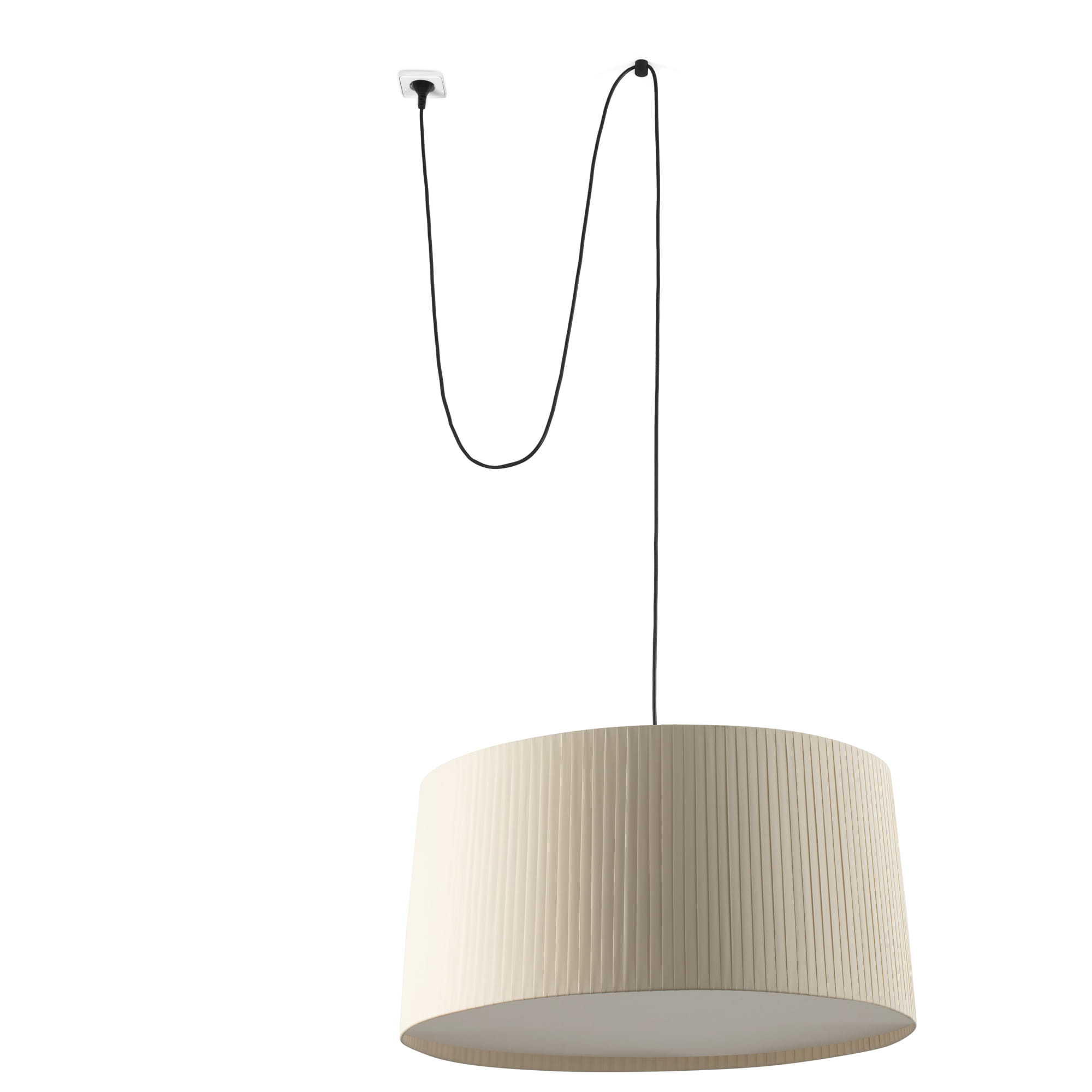 Faro SAMBA 700 Hängeleuchte schwarz/beige mit Stecker Faro SAMBA 700 Hängeleuchte schwarz/beige mit Stecker - 1