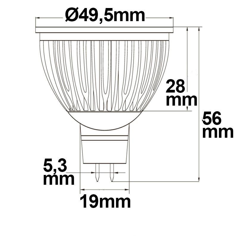 ISOLED MR16 LED Strahler 6W Glas diffus, 120°, neutralweiß - 4