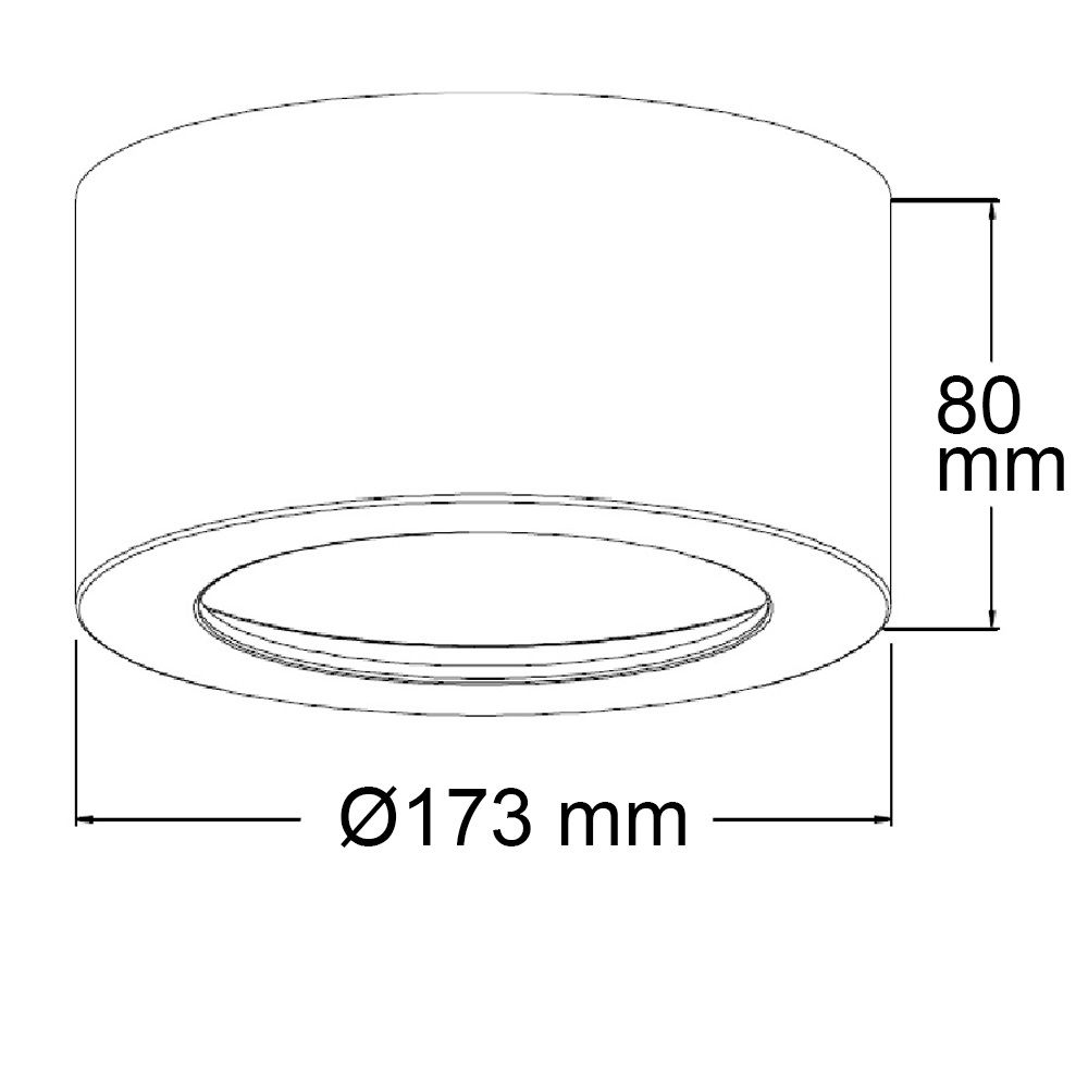 ISOLED LED Aufbauleuchte LUNA 18W, weiß, rund, DN173, indirektes Licht, warmweiß, dimmbar - 4