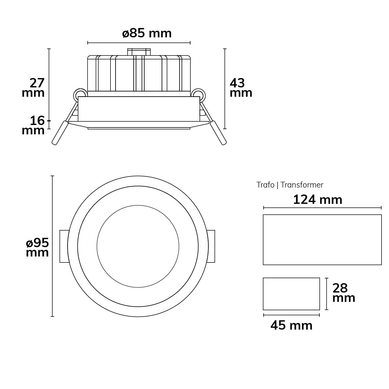 ISOLED LED Einbaustrahler SUNSET, weiß, 15W, 45°, 2200-3100K, Dimm-to-warm - 3