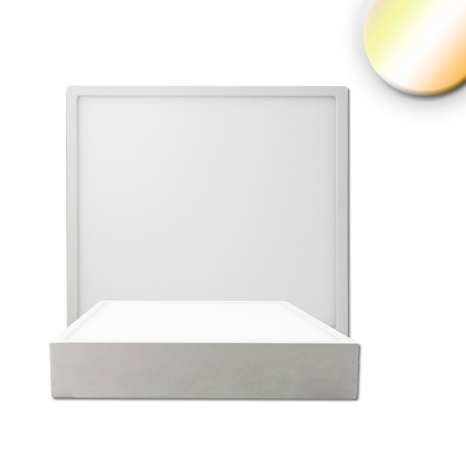 ISOLED LED Deckenleuchte PRO weiß, 15W, eckig, 170x170mm, ColorSwitch 2700|3000|4000K, dimmbar - 1