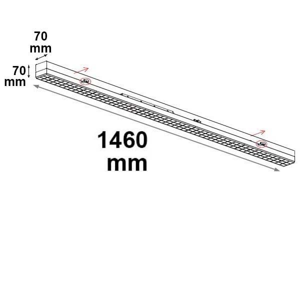 ISOLED FastFix LED Linearleuchte S, IP40, 1,5m, 25-75W, 4000K, 30° - 4