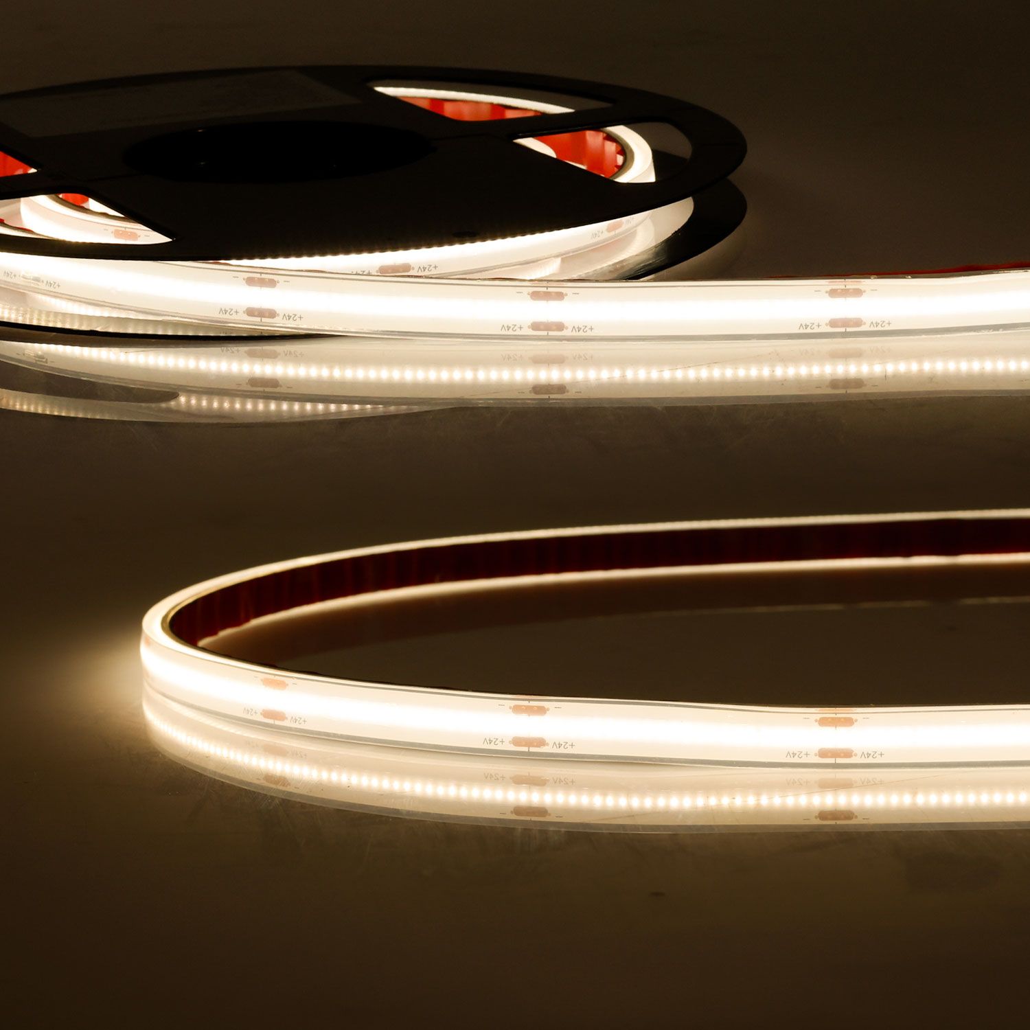 ISOLED LED HT927 COB Flexband für bis zu 100°C Umgebungstemp., 24V DC, 14,4W, IP68, 2700K, 5m Rll, 480 LED/ - 1