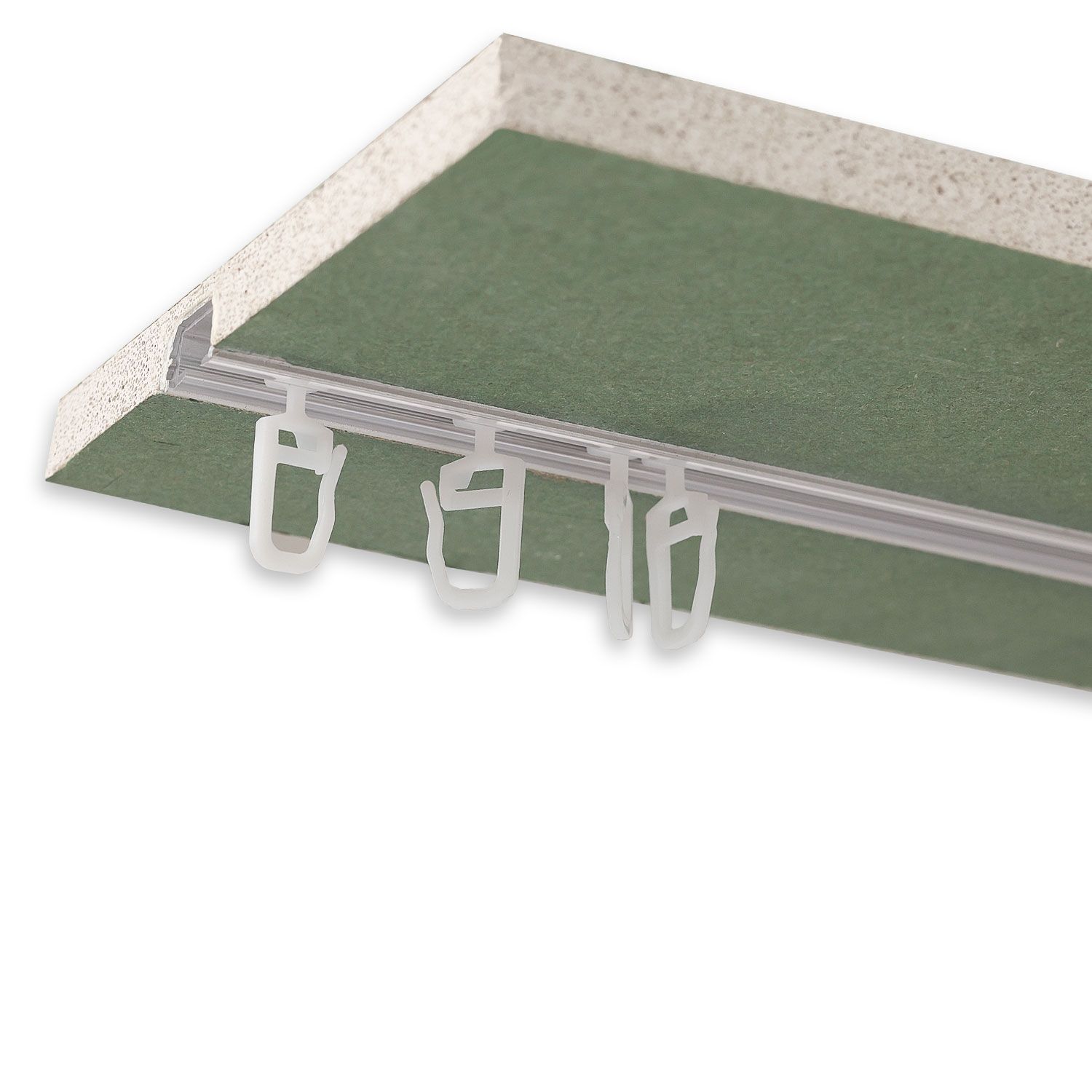 ISOLED Gardinen-Inlay klar, Innenformat B=9.7 H=6.5mm Schlitz 6mm, 100cm - 6
