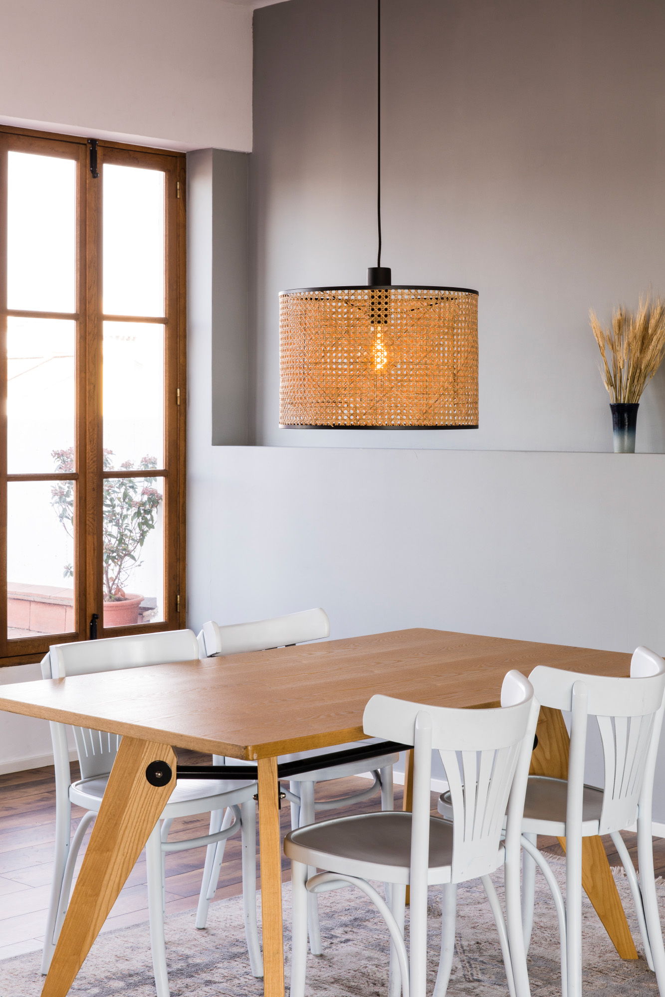 Faro MAMBO 450 Pendelleuchte schwarz/rattan - 3
