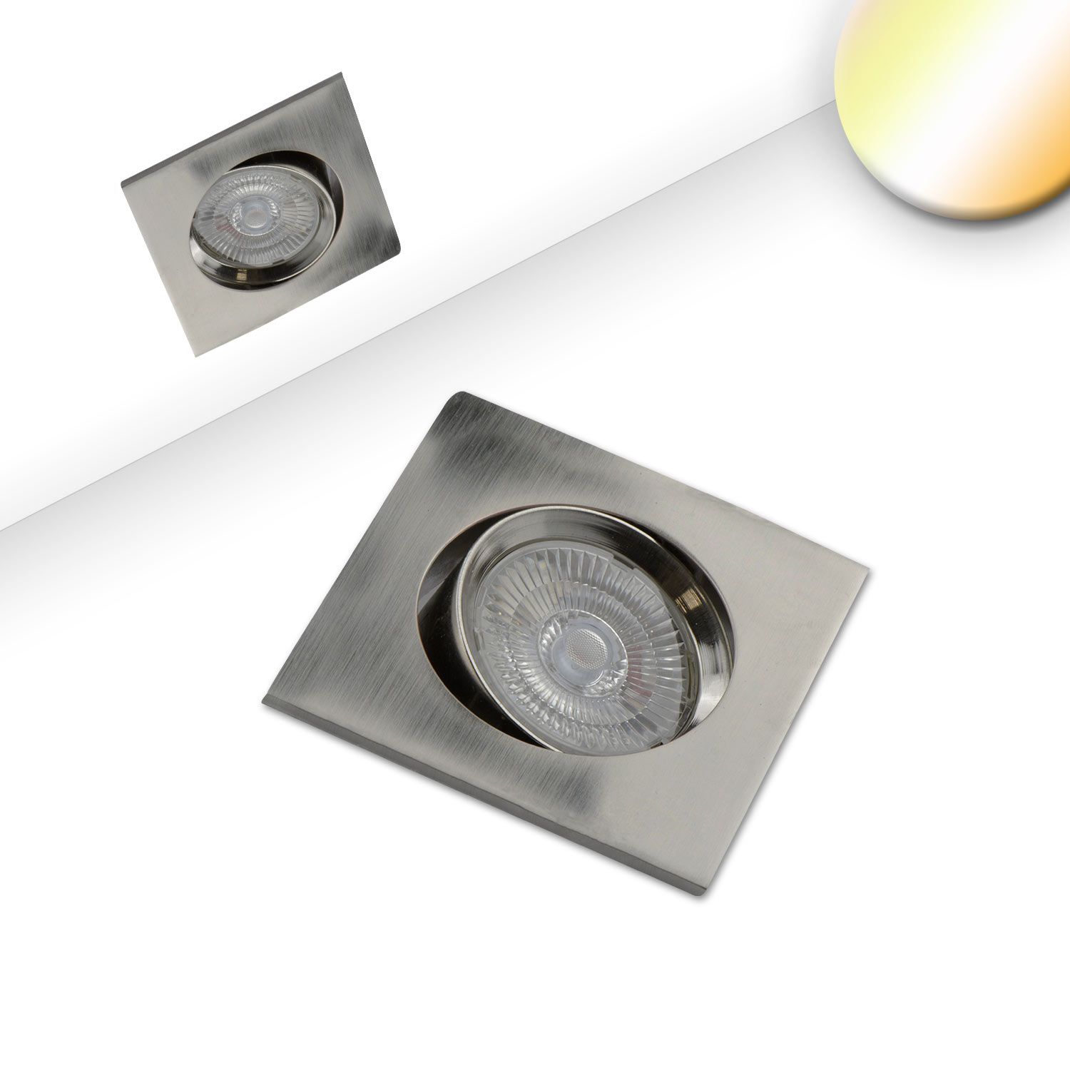 ISOLED LED Einbauleuchte Sunset Slim68 Alu, eckig, 9W, 1800-2800K, Dimm-to-warm ISOLED LED Einbauleuchte Sunset Slim68 Alu, eckig, 9W, 1800-2800K, Dimm-to-warm - 1