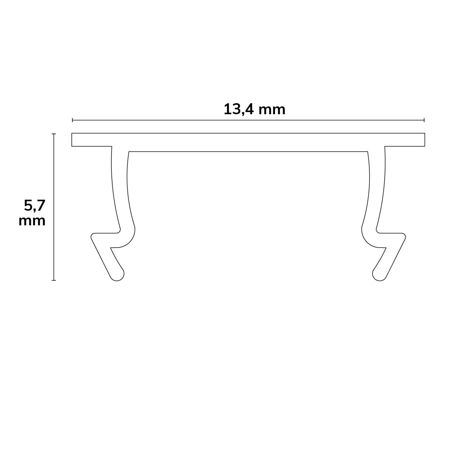 ISOLED Abdeckung COVER43 opal/satiniert 300cm für Profil SURF10 - 2