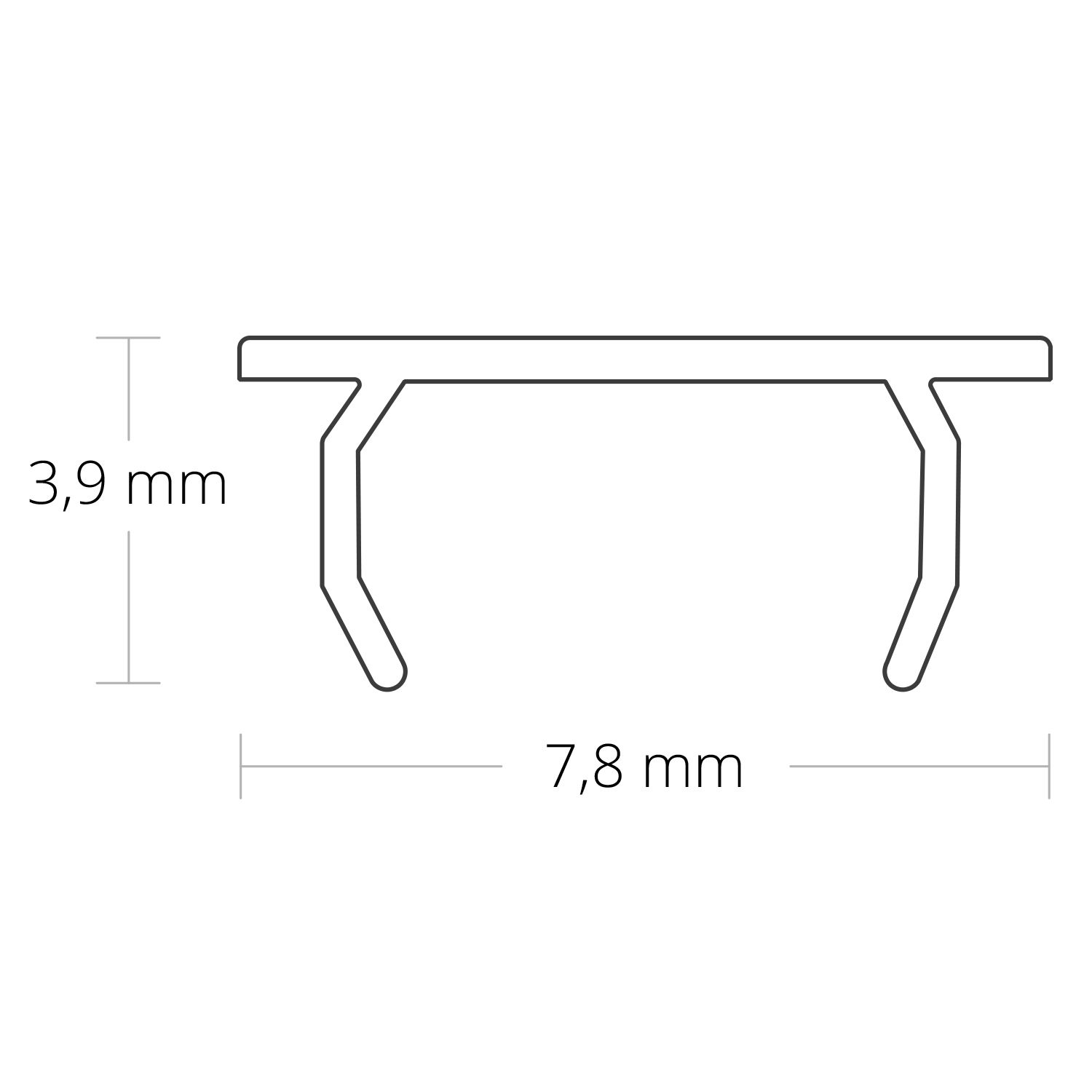 ISOLED Abdeckung COVER24 opal/satiniert 200cm für Profil SURF6/LAMP40/FURNIT6 - 2