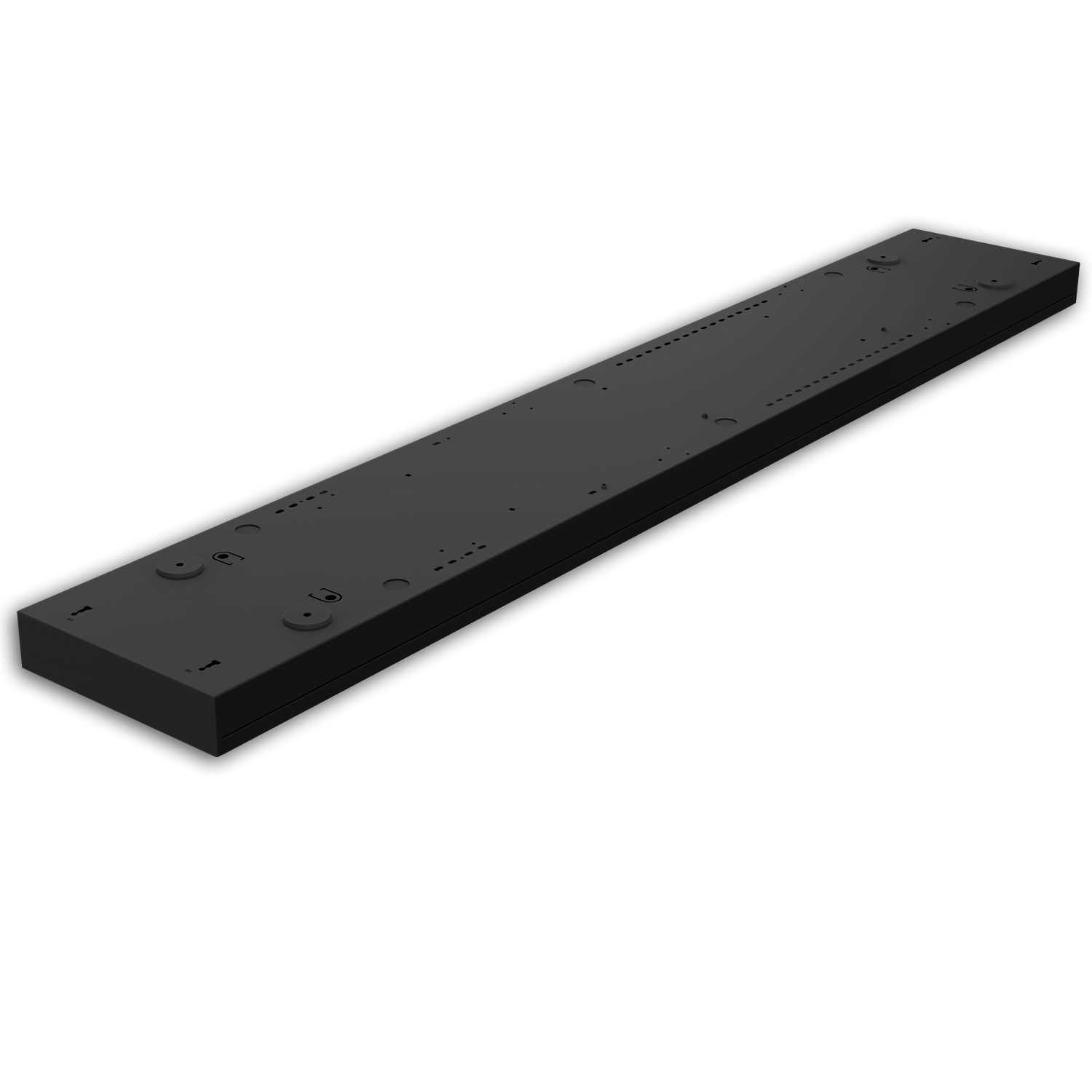 ISOLED LED Langfeldleuchte, 120x20cm, schwarz, PowerSwitch 25|30|35|40W, UGR