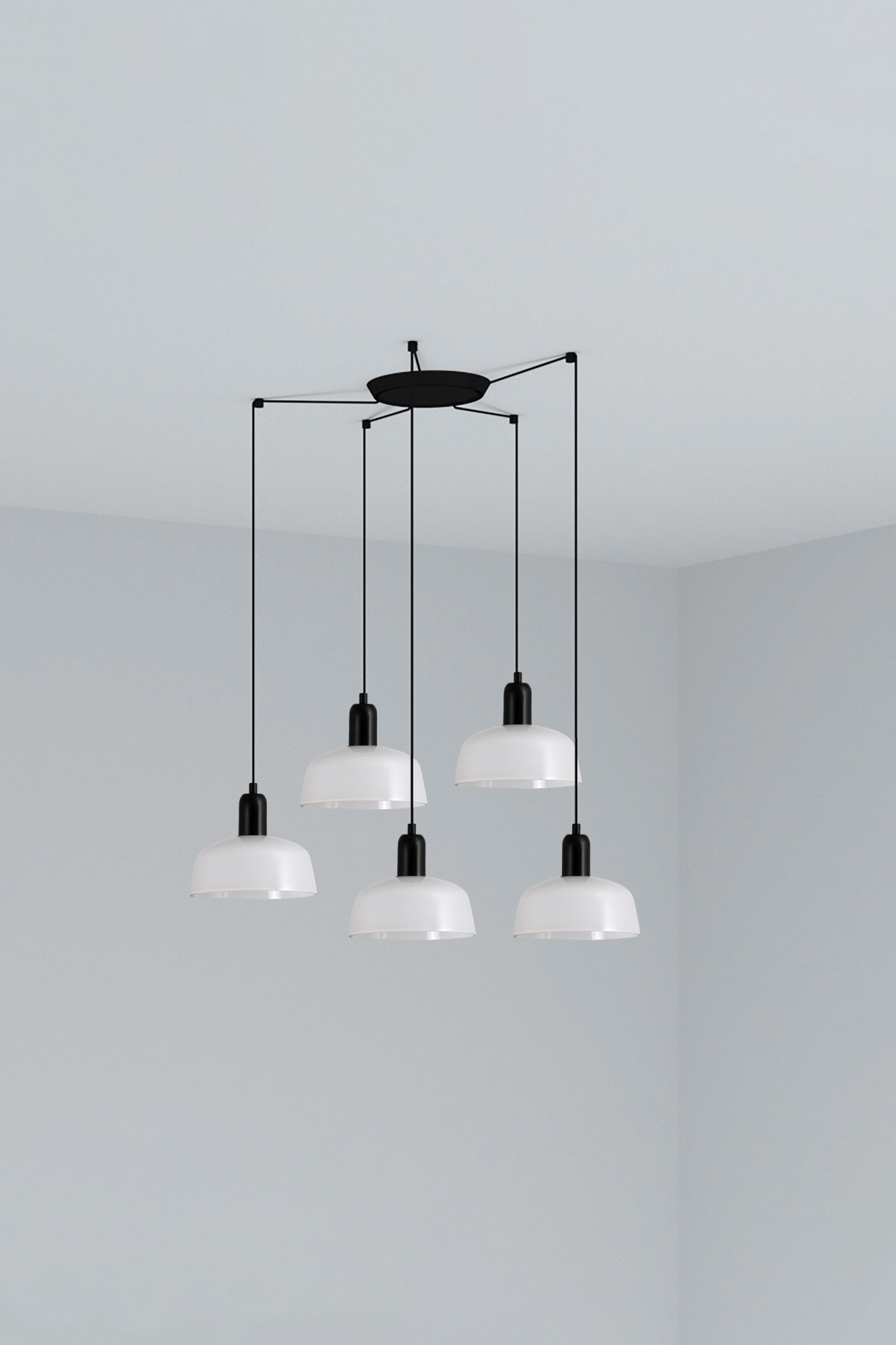 Faro TATAWIN S 5L Pendelleuchte Glas weiß Faro TATAWIN S 5L Pendelleuchte Glas weiß - 1