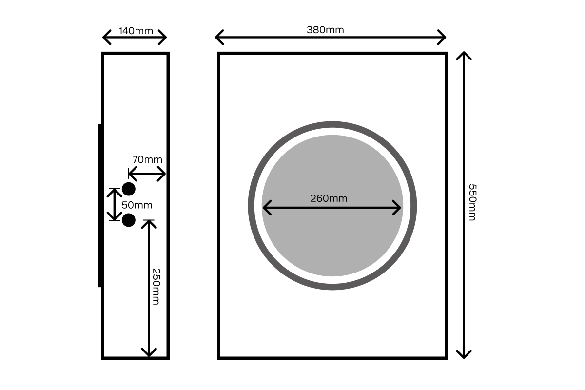 Loxone Einbaugehäuse für 10" Install Speaker - 4