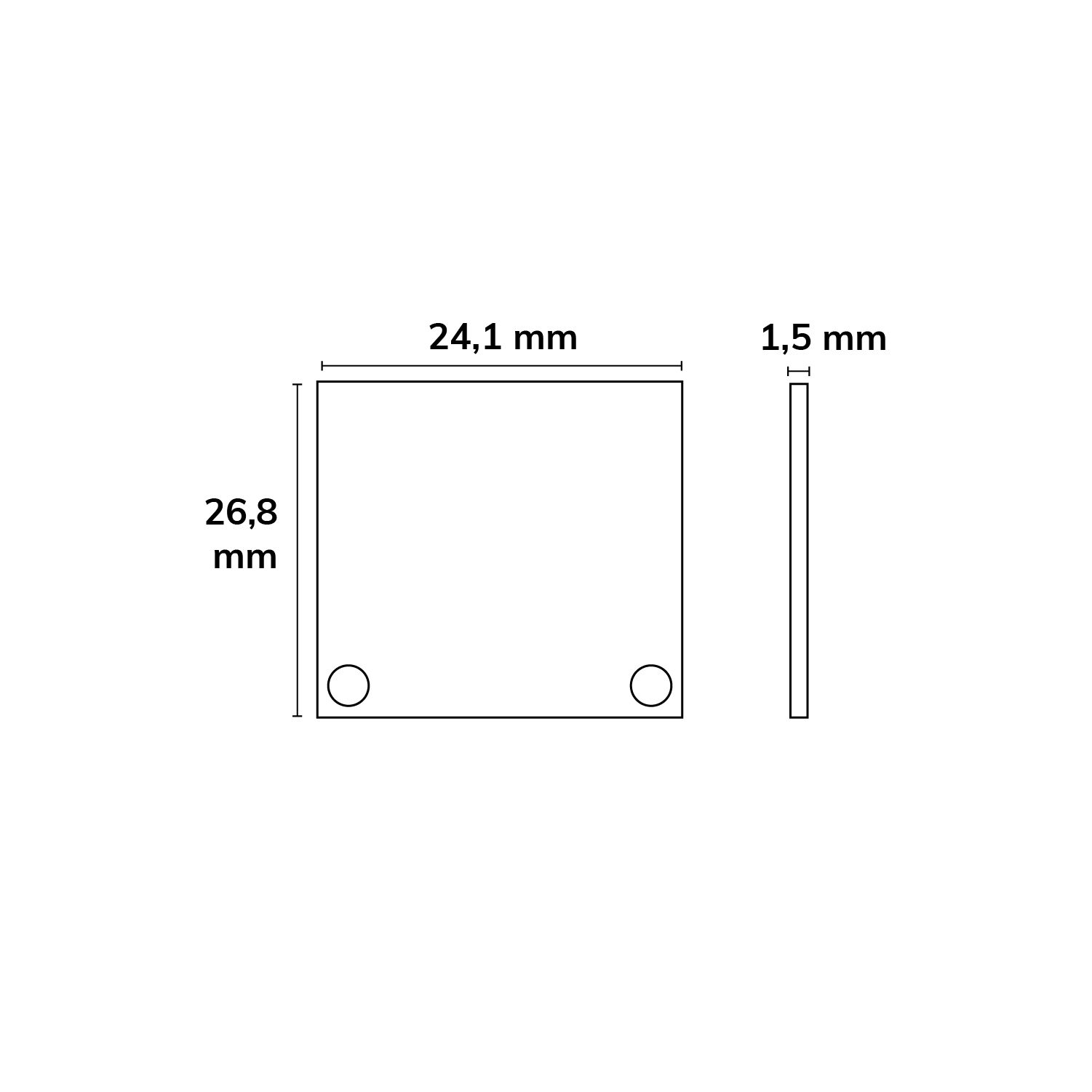 ISOLED Endkappe EC44 Alu schwarz RAL 9005 für SURF/DIVE20 FLAT mit COVER11, 2 STK, inkl. Schrauben - 2