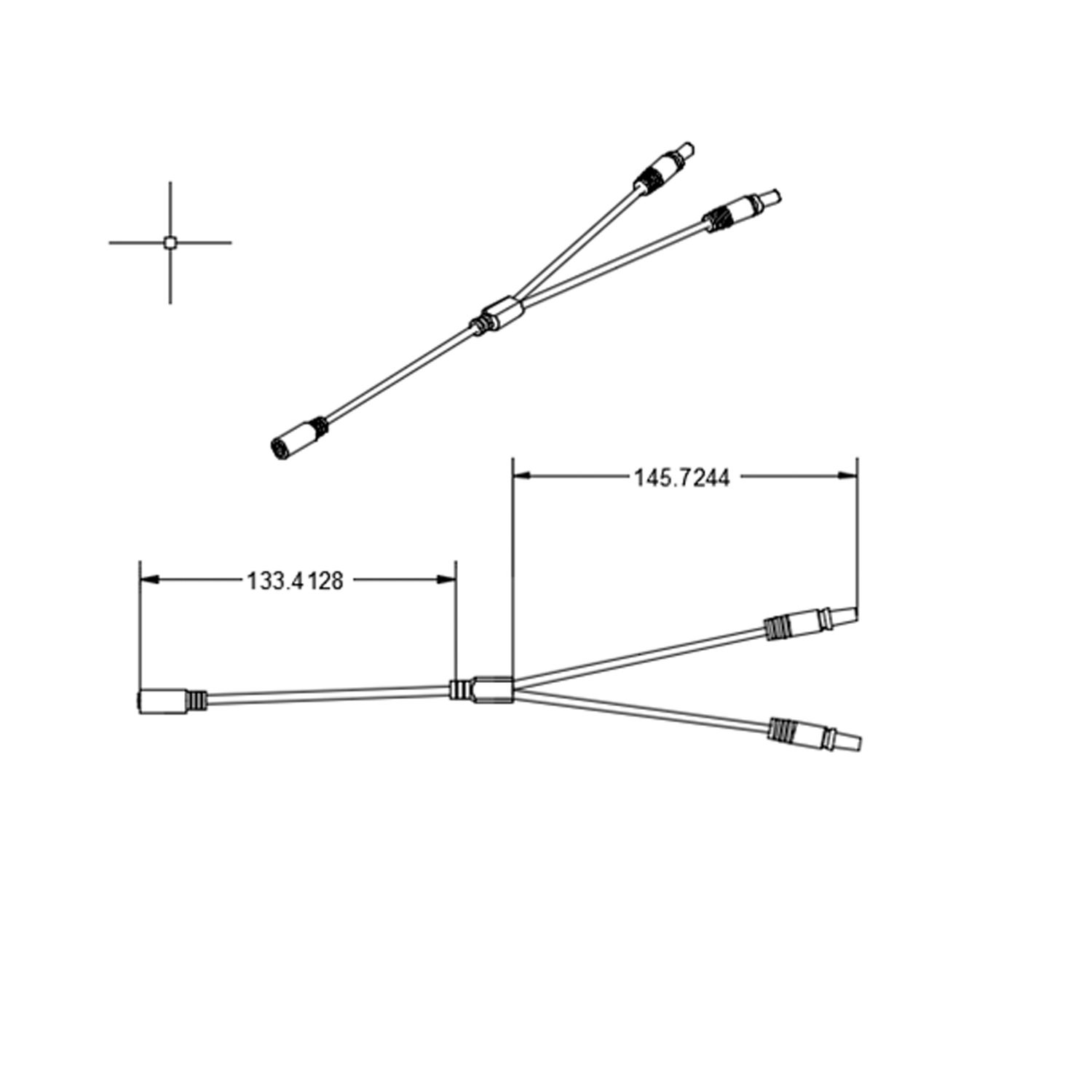 ISOLED 2-fach Rundsteck-Verteiler (max. 5A), 1x IN, 2x OUT, weiß - 2
