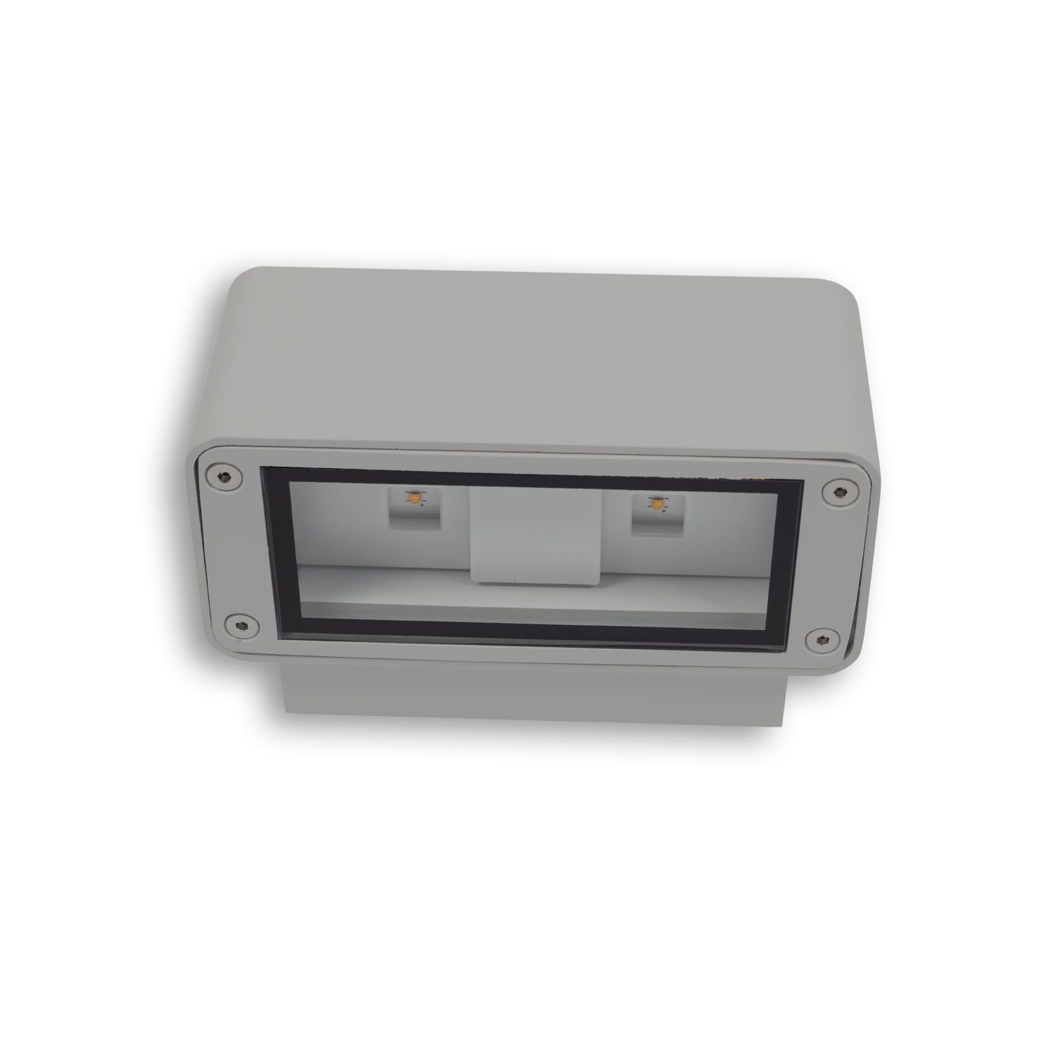 ISOLED LED Wandleuchte Up&Down 4x3W CREE, IP54, silbergrau, warmweiß - 3