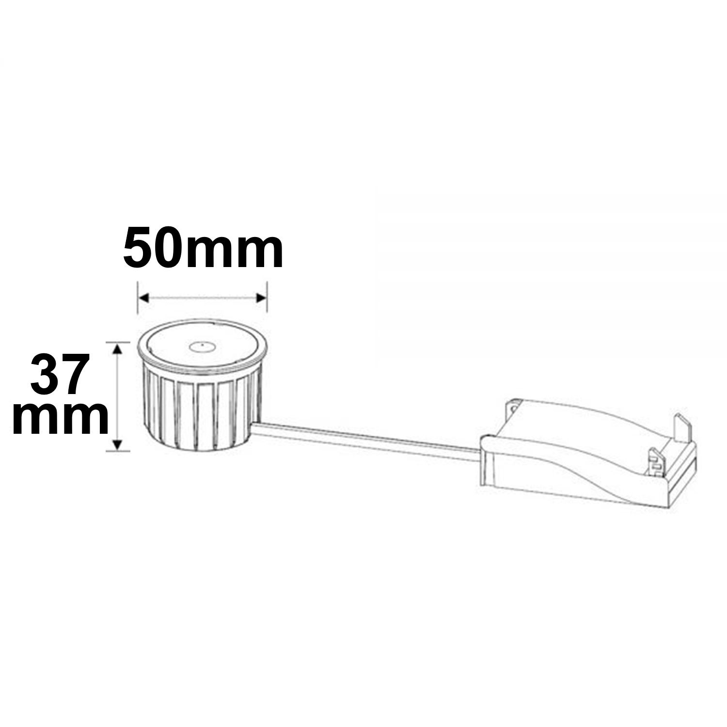 ISOLED LED Spot GU10, 5W, 38°, 4000K, externe Anschlussbox, dimmbar - 3