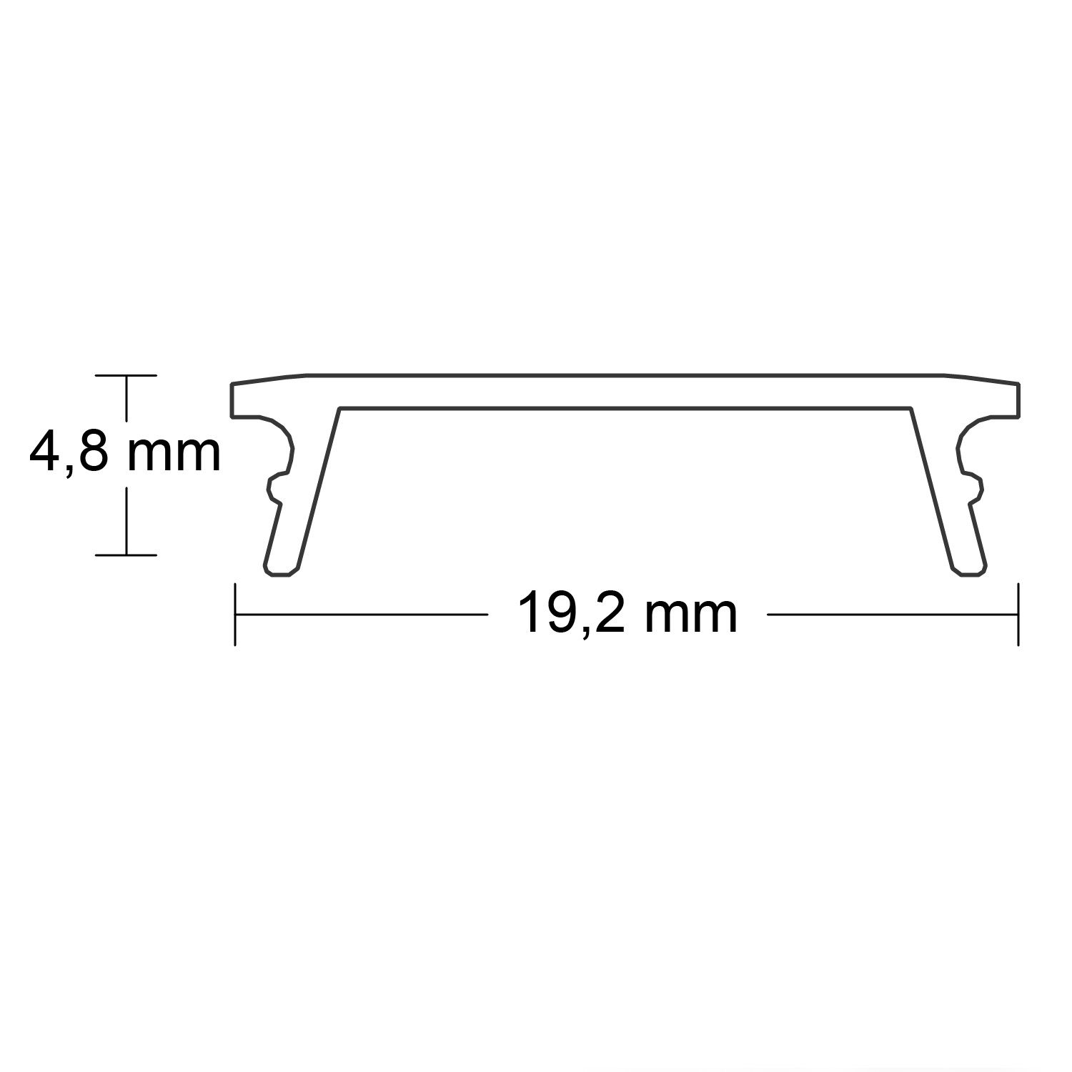 ISOLED Abdeckung COVER20 opal/satiniert 600cm für Profil SURF16 - 2